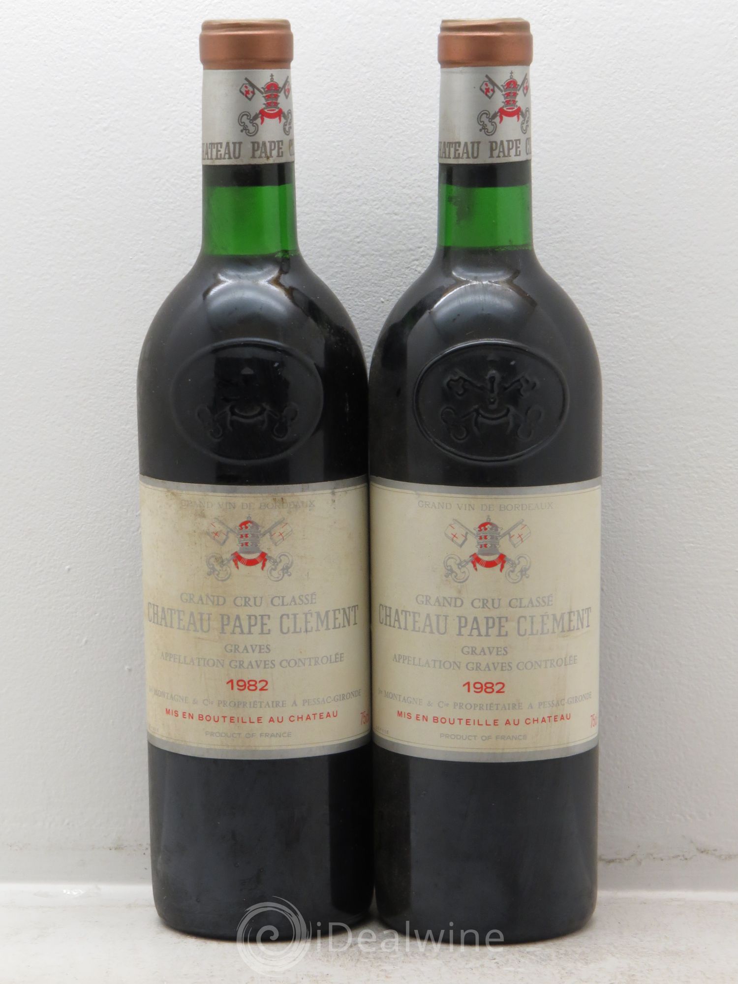 Château Pape Clément Cru Classé de Graves 1982 - Lot de 2 bouteilles - 0