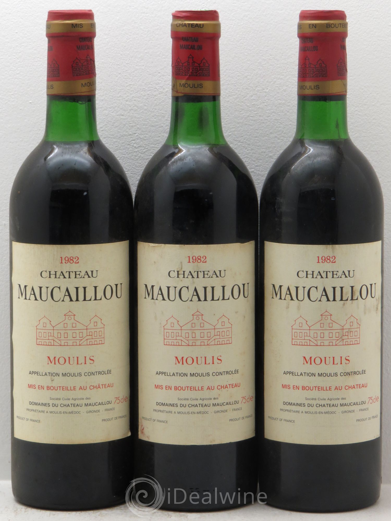 Château Maucaillou 1982 - Lot de 3 bouteilles - 0