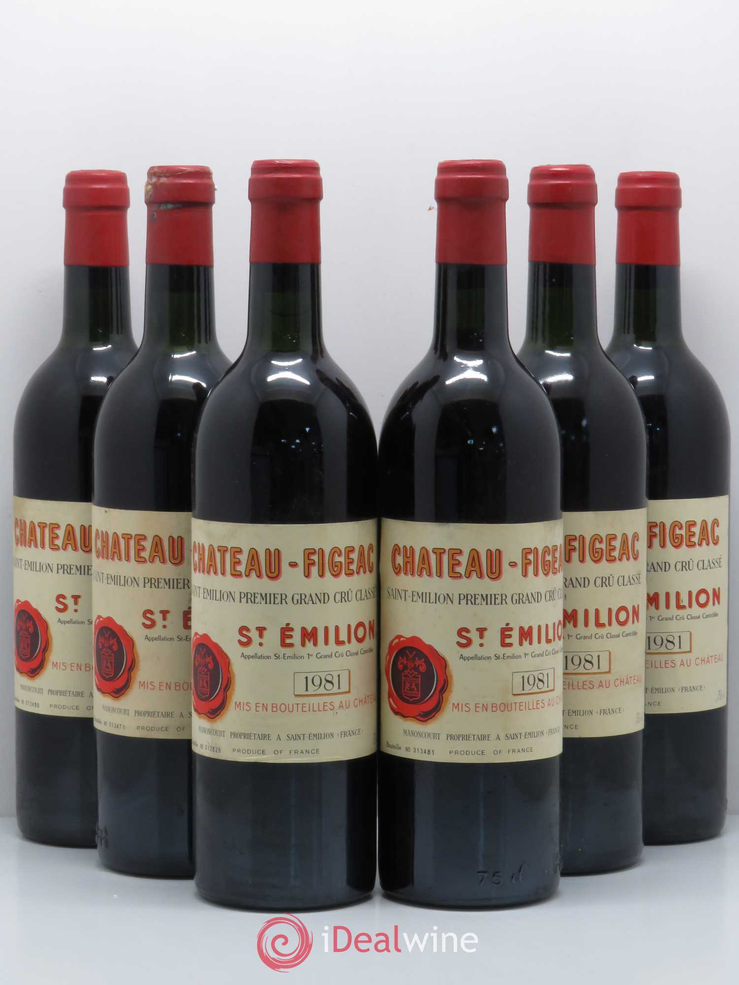 Château Figeac 1er Grand Cru Classé A 1981 - Lot de 6 bouteilles - 0