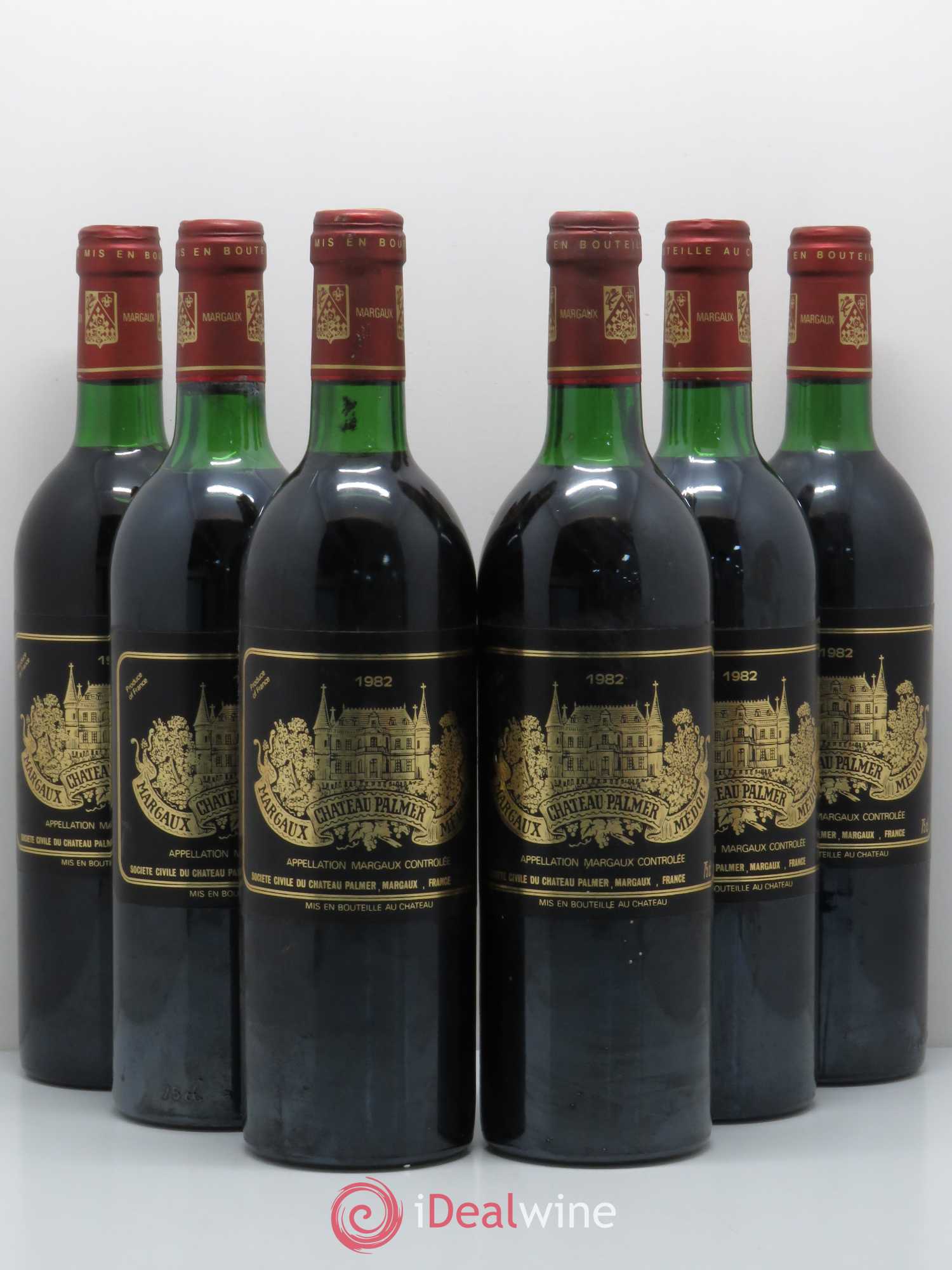 Château Palmer 3ème Grand Cru Classé 1982 - Lot de 6 bouteilles - 0