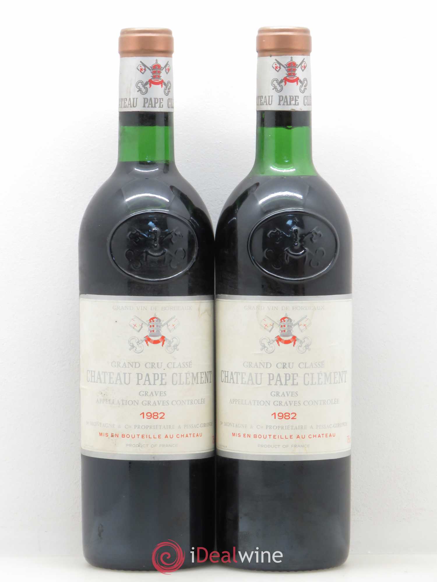 Château Pape Clément Cru Classé de Graves 1982 - Lot de 2 bouteilles - 0