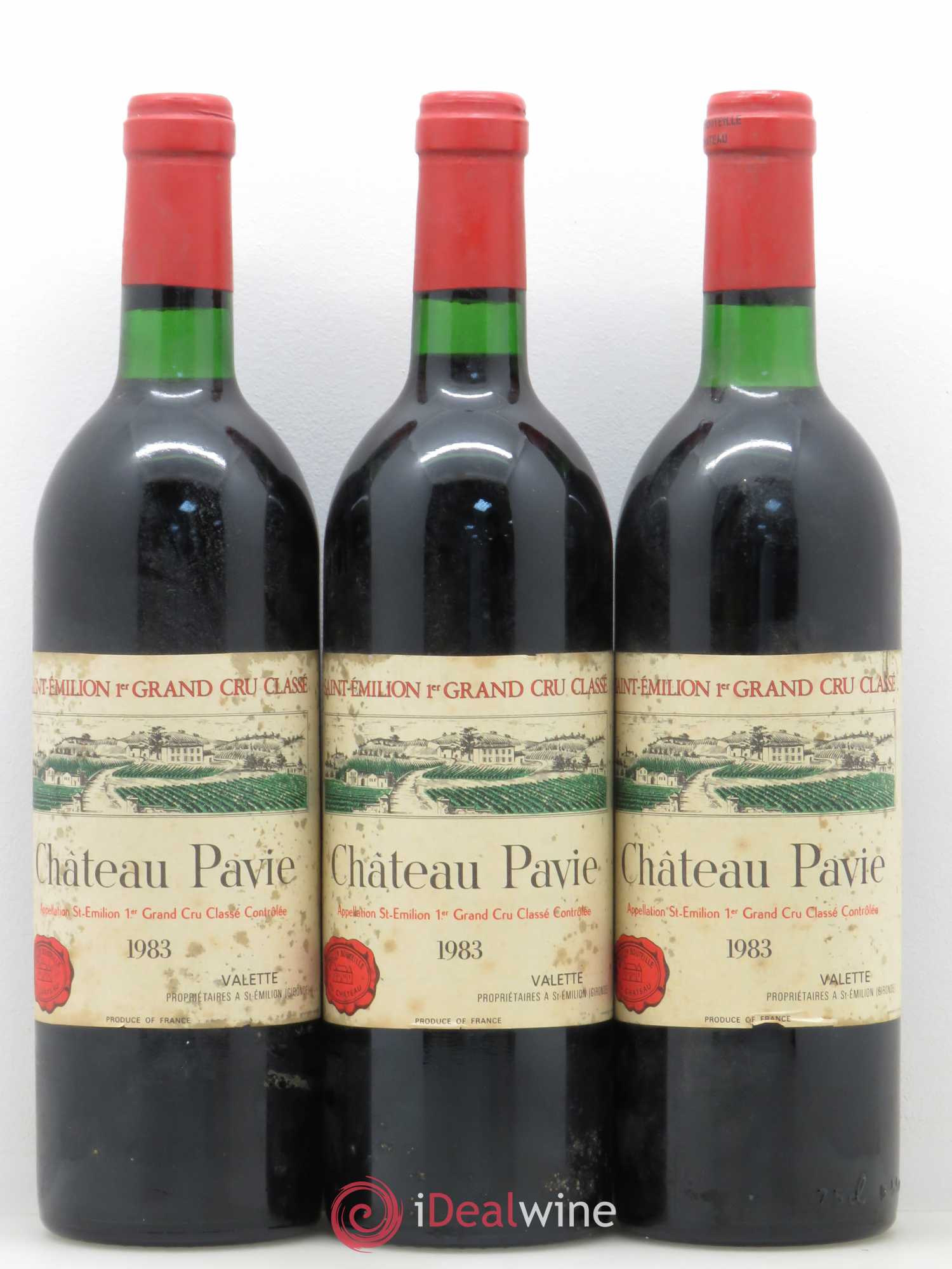 Château Pavie 1er Grand Cru Classé A 1983 - Lot de 3 bouteilles - 0