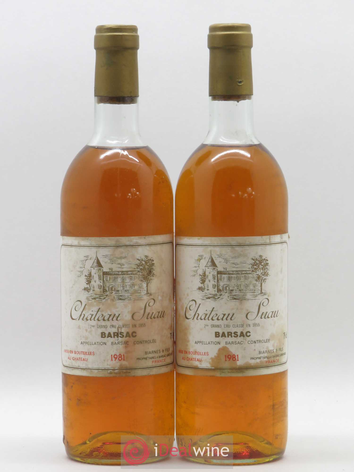 Château Suau 2ème Grand Cru Classé 1981 - Lotto di 2 bottiglie - 0
