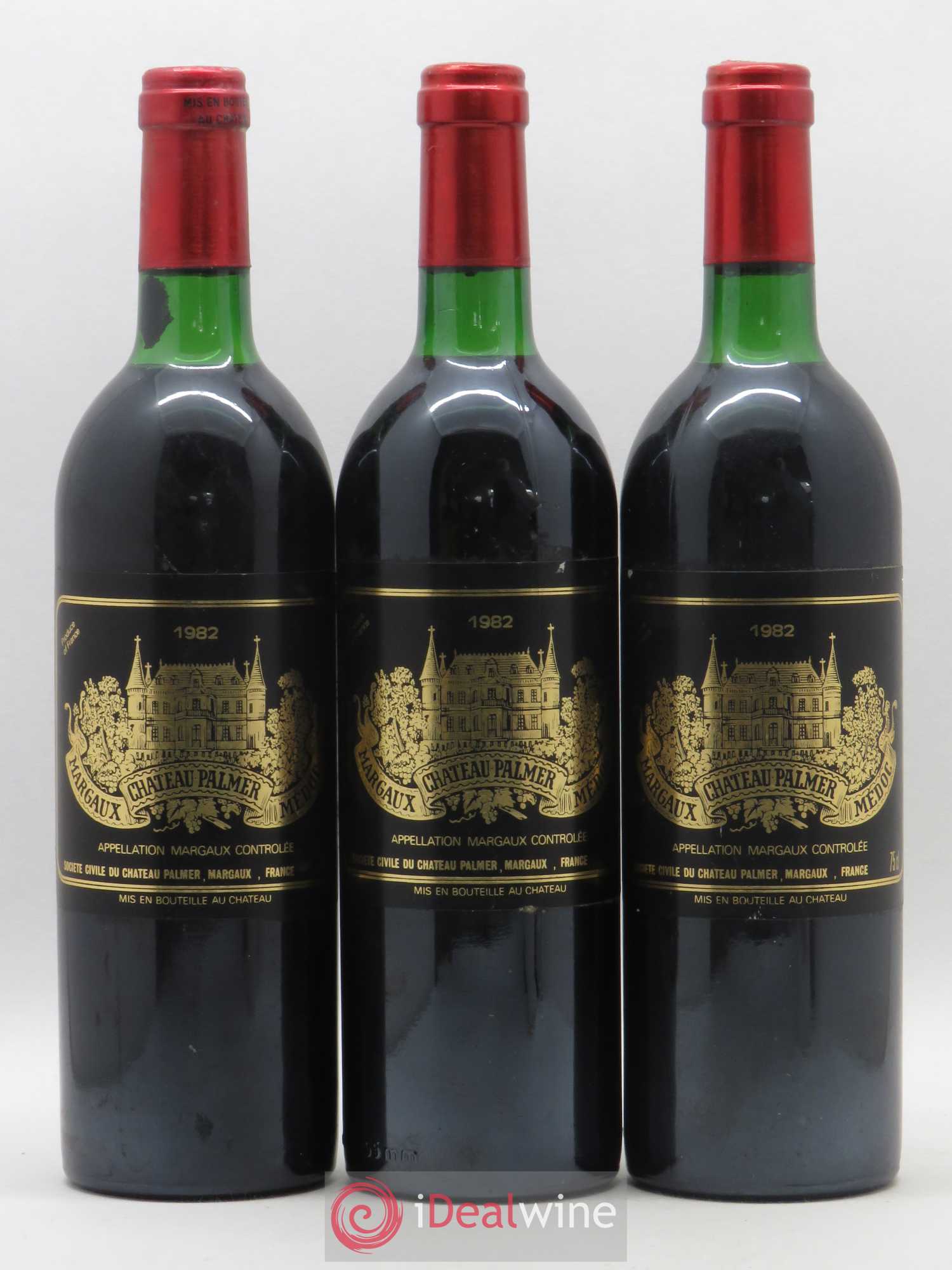 Château Palmer 3ème Grand Cru Classé 1982 - Lot de 3 bouteilles - 0