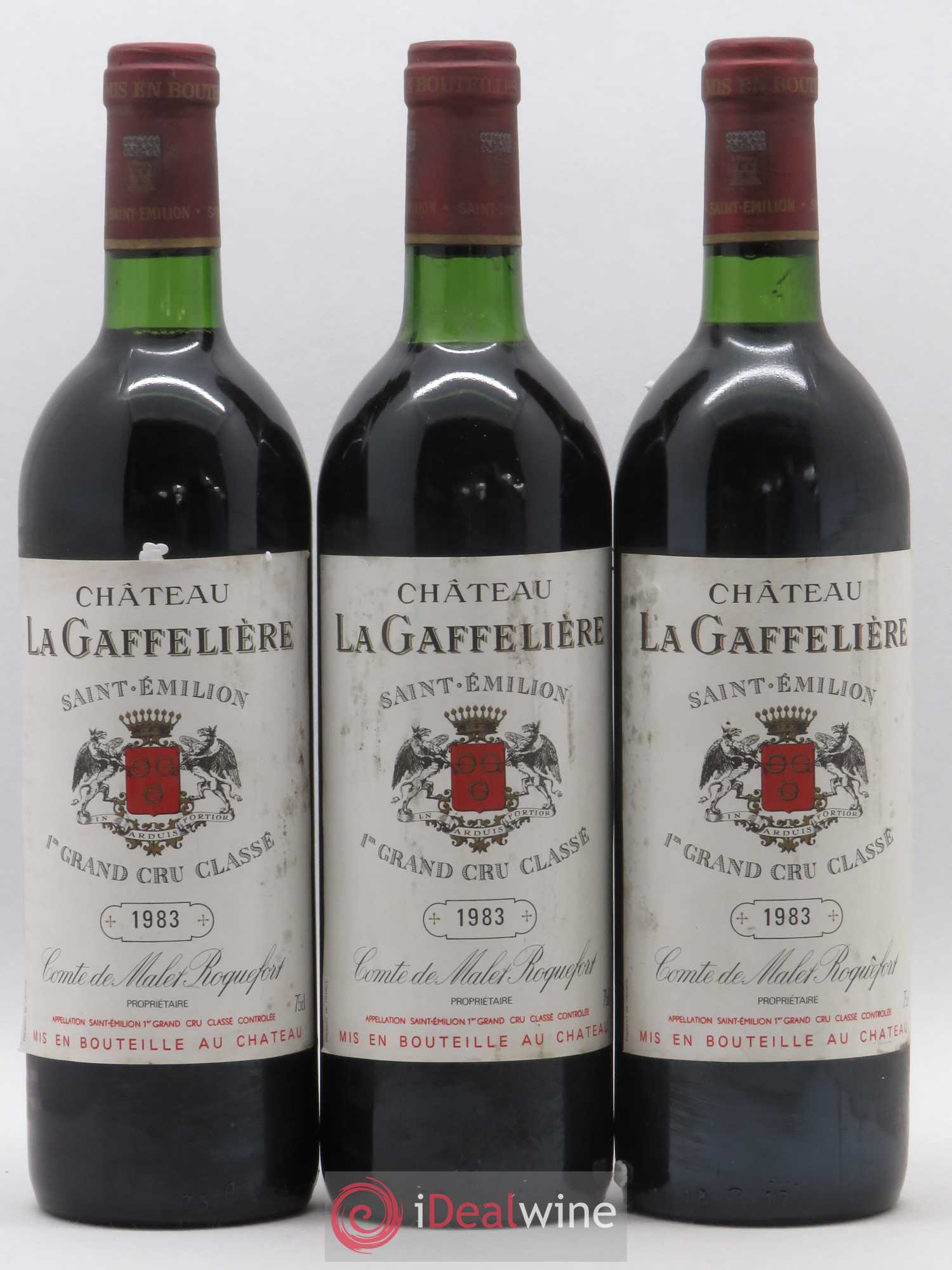 Château la Gaffelière 1er Grand Cru Classé B 1983 - Lot de 3 bouteilles - 0