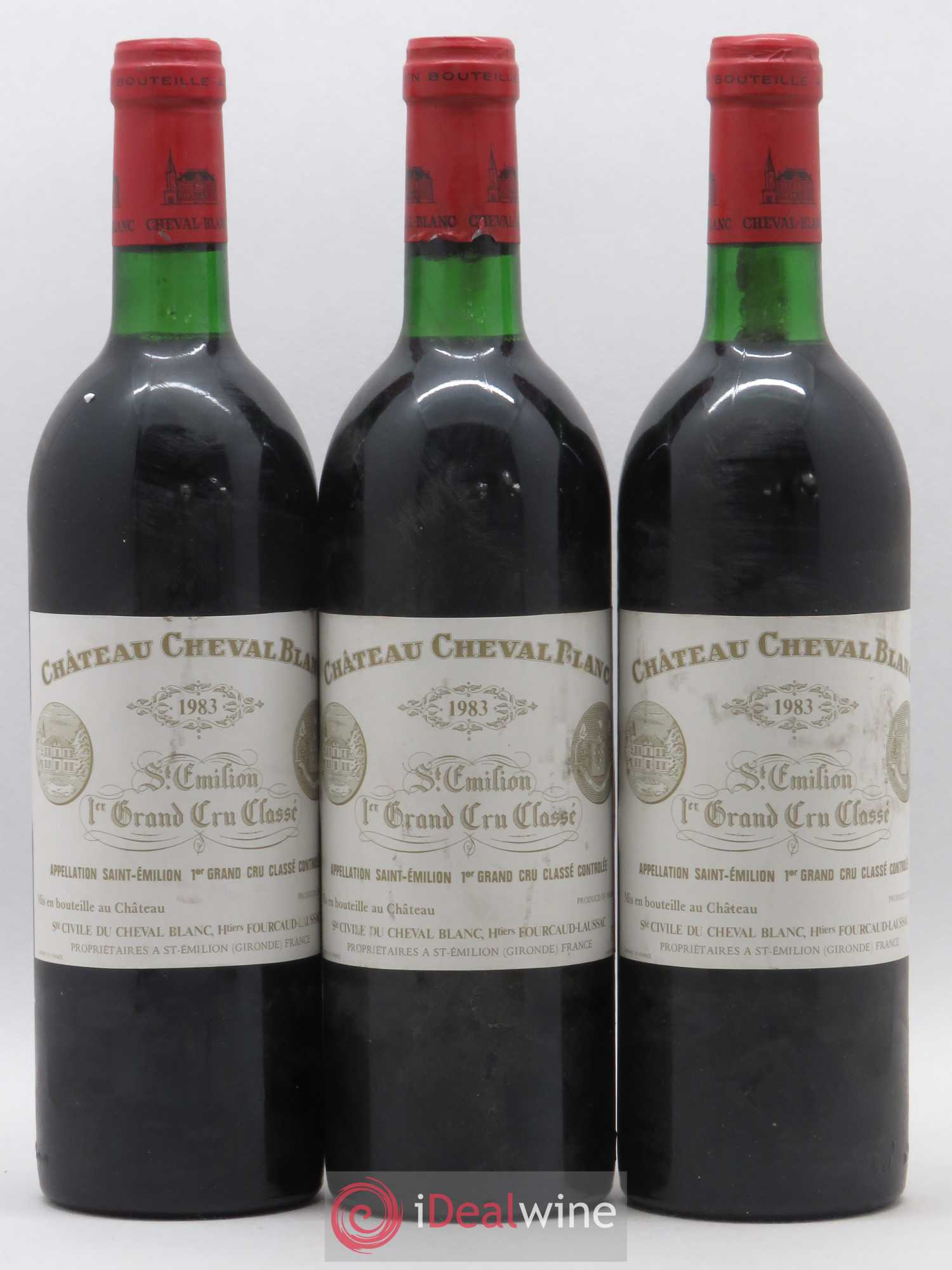 Château Cheval Blanc 1er Grand Cru Classé A 1983 - Lot de 3 bouteilles - 0