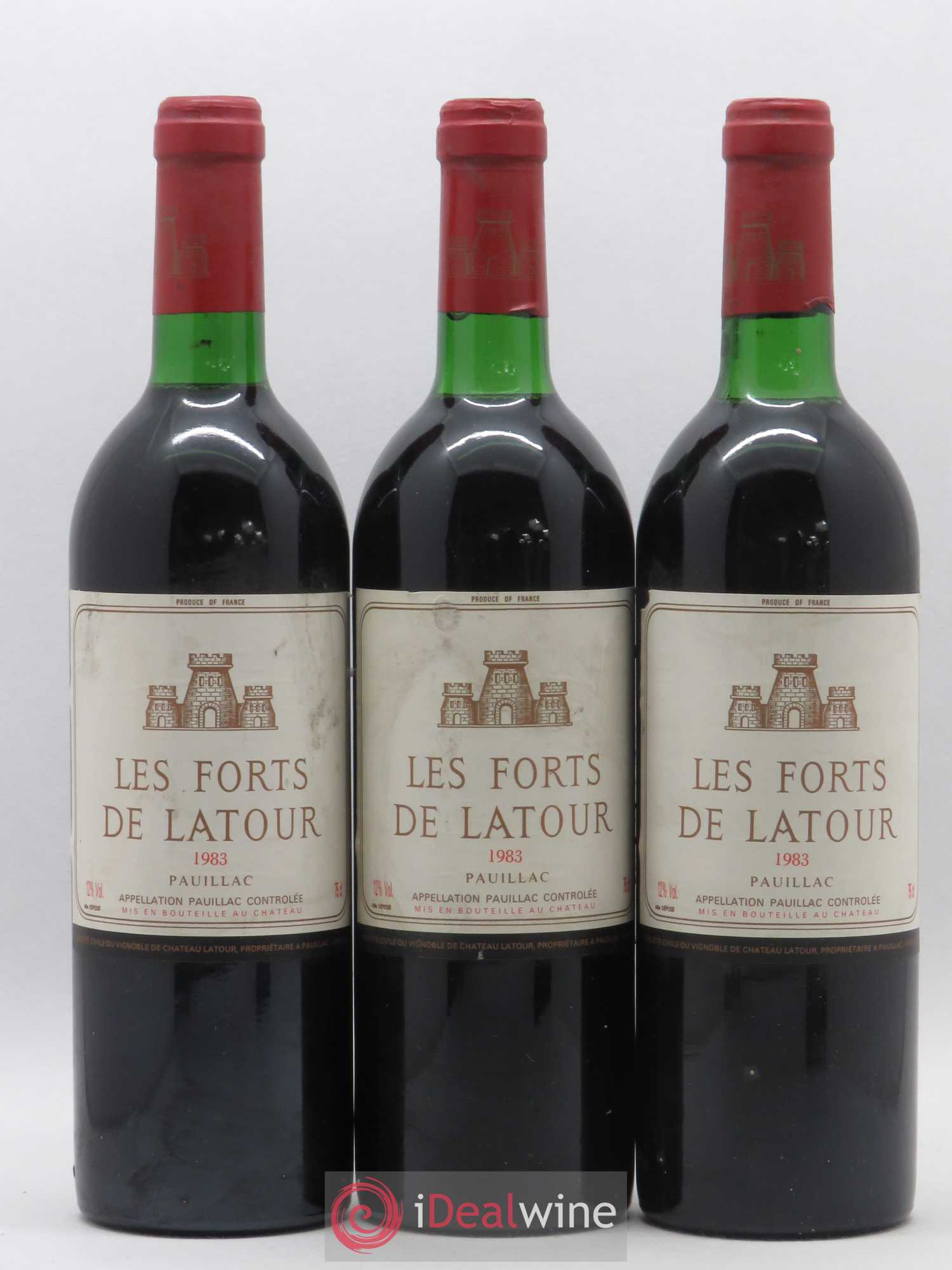 Les Forts de Latour Second Vin 1983 - Lot de 3 bouteilles - 0
