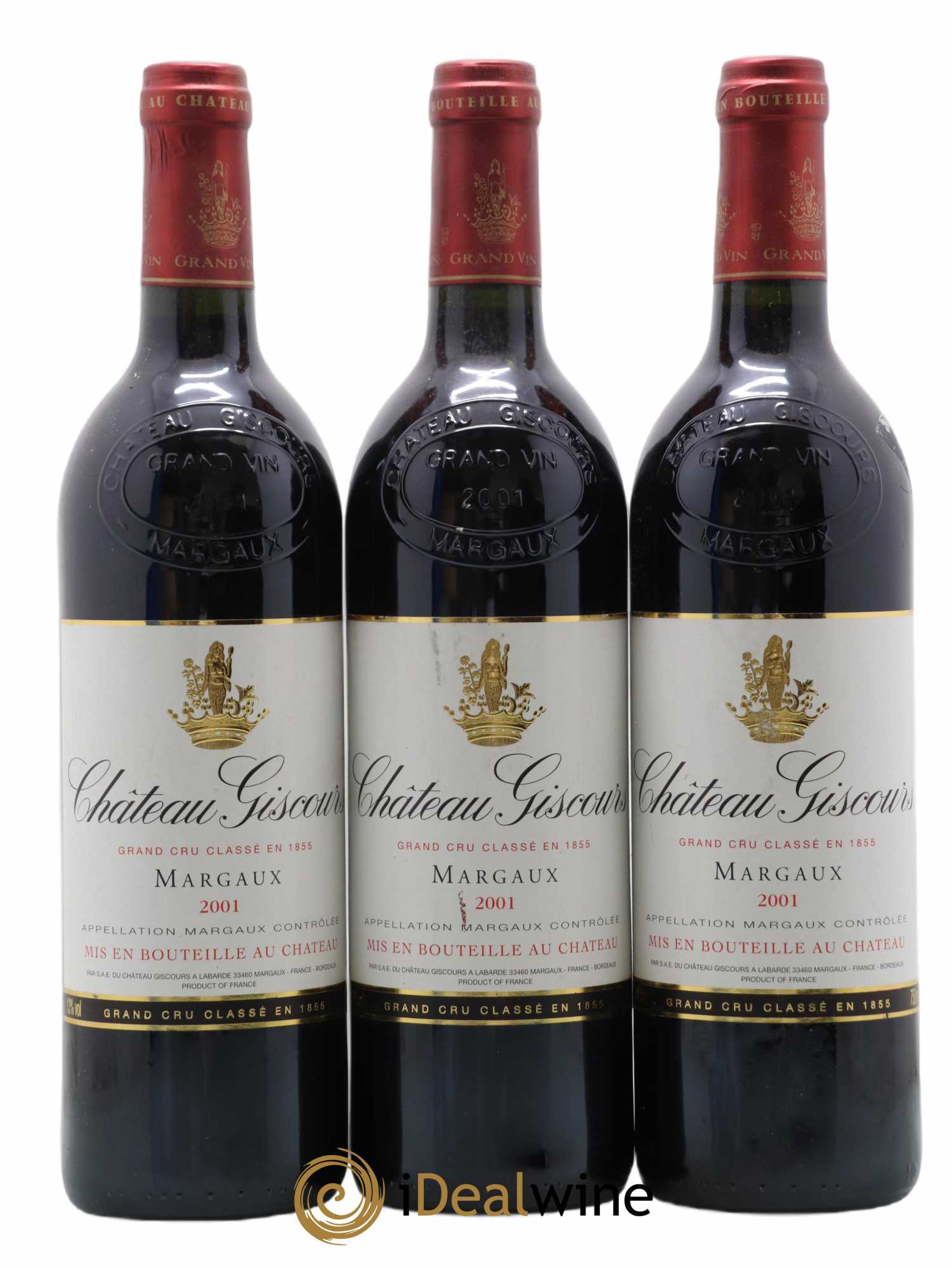 Château Giscours 3ème Grand Cru Classé 2001 - Lot de 3 bouteilles - 0