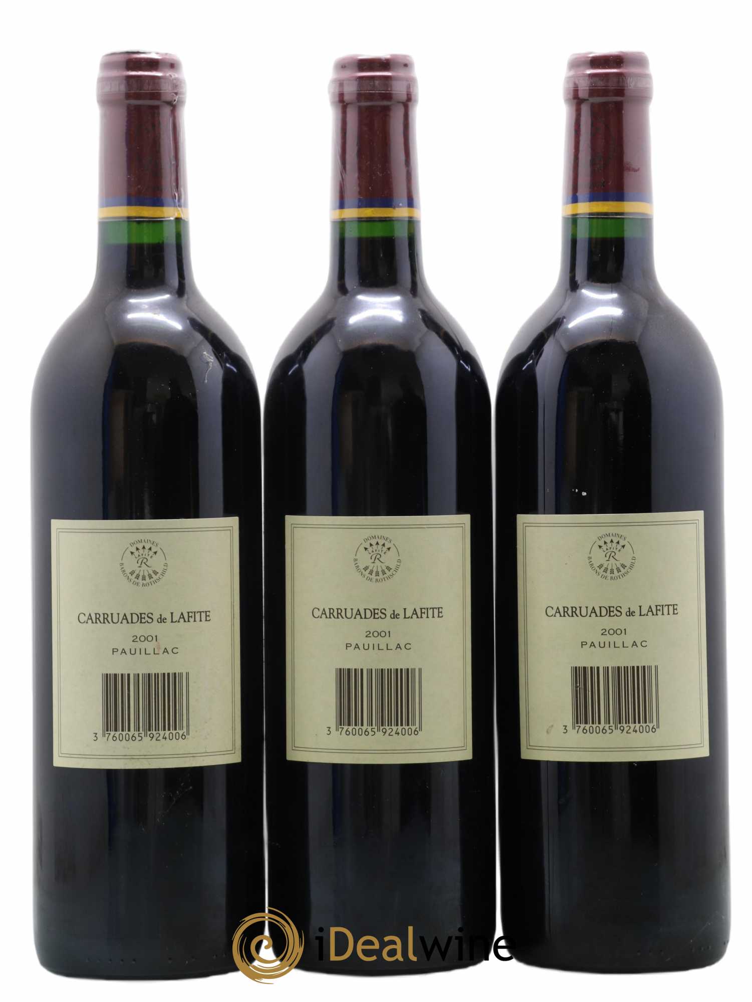 Carruades de Lafite Rothschild Second Vin 2001 - Lot de 3 bouteilles - 1