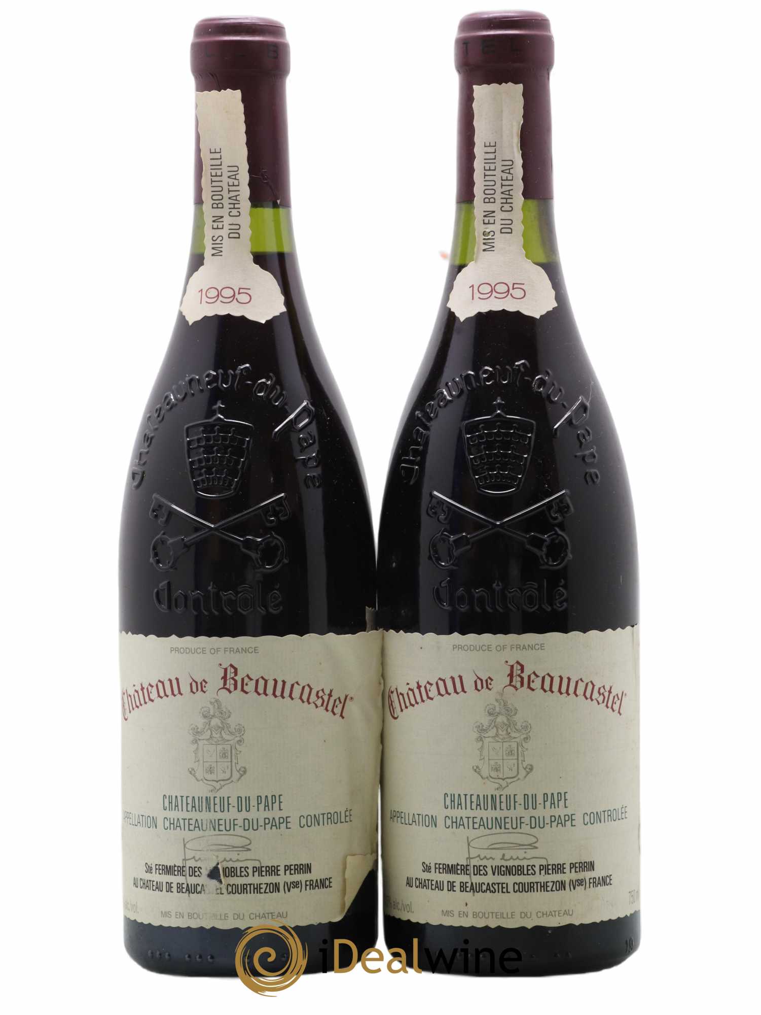 Châteauneuf-du-Pape Château de Beaucastel Famille Perrin 1995 - Lot de 2 bouteilles - 0