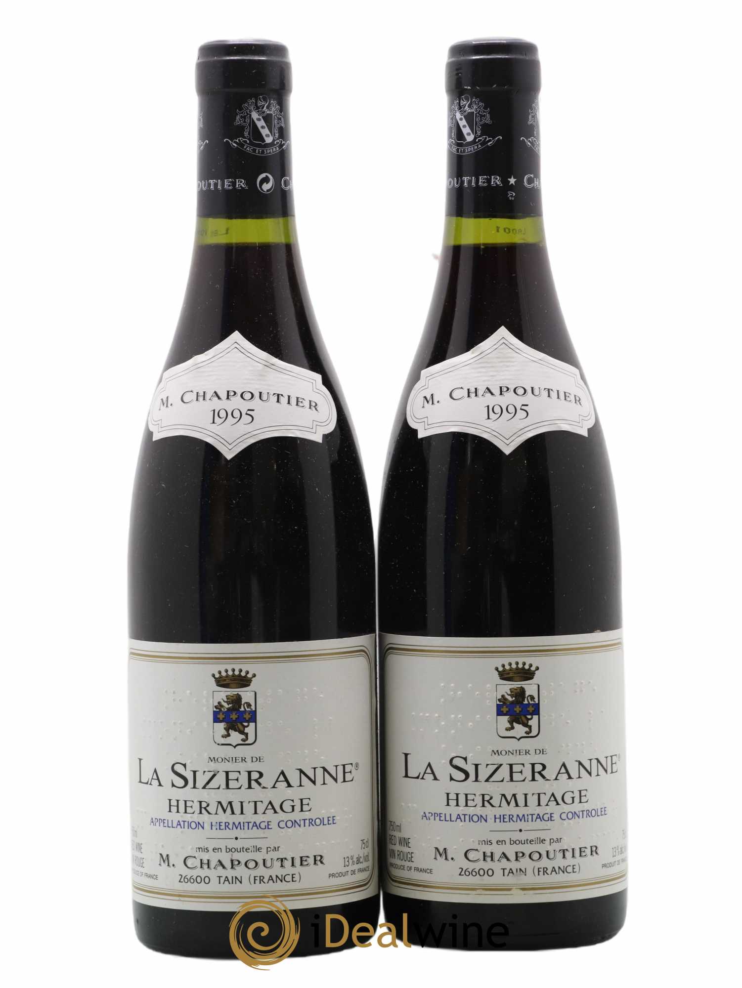 Hermitage Monier de La Sizeranne Chapoutier 1995 - Lot of 2 bottles - 0