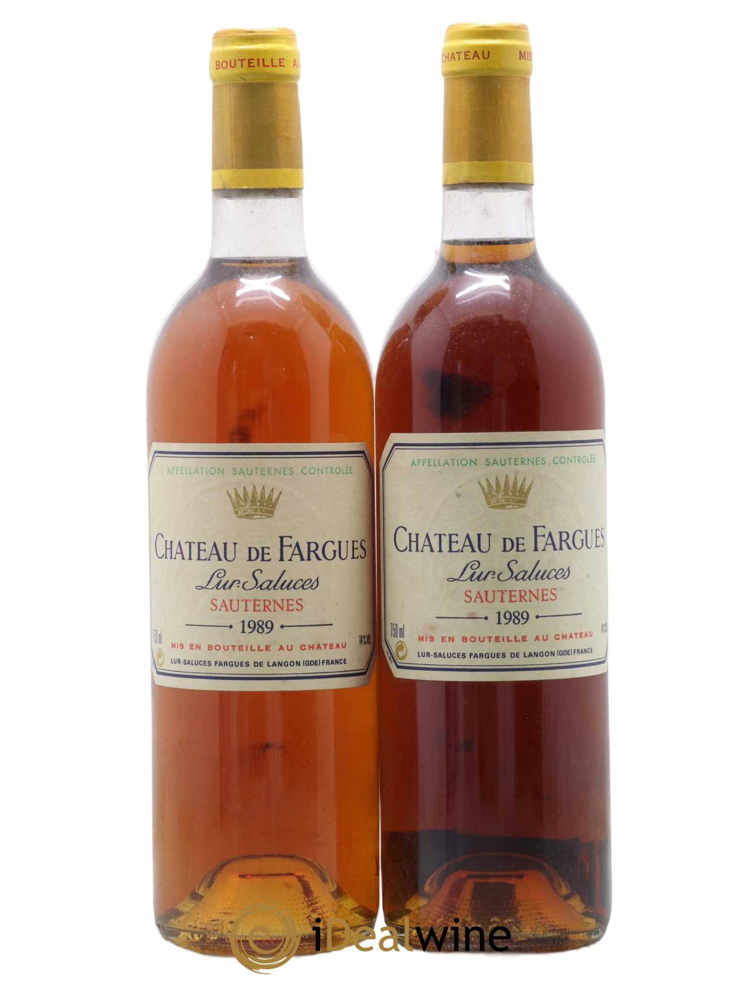 Château de Fargues 1989 - Lotto di 2 bottiglie - 0