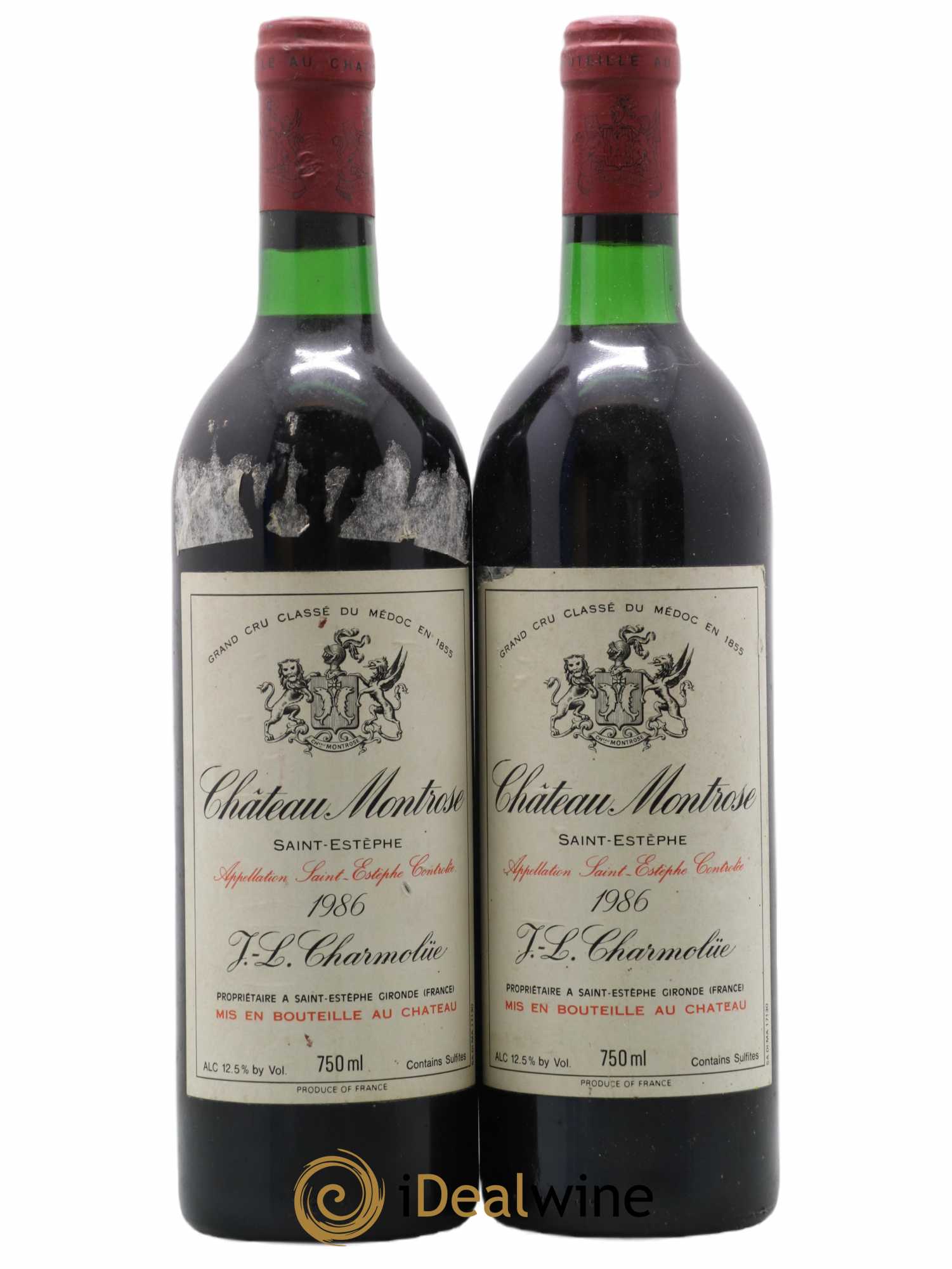 Château Montrose 2ème Grand Cru Classé 1986 - Lot de 2 bouteilles - 0