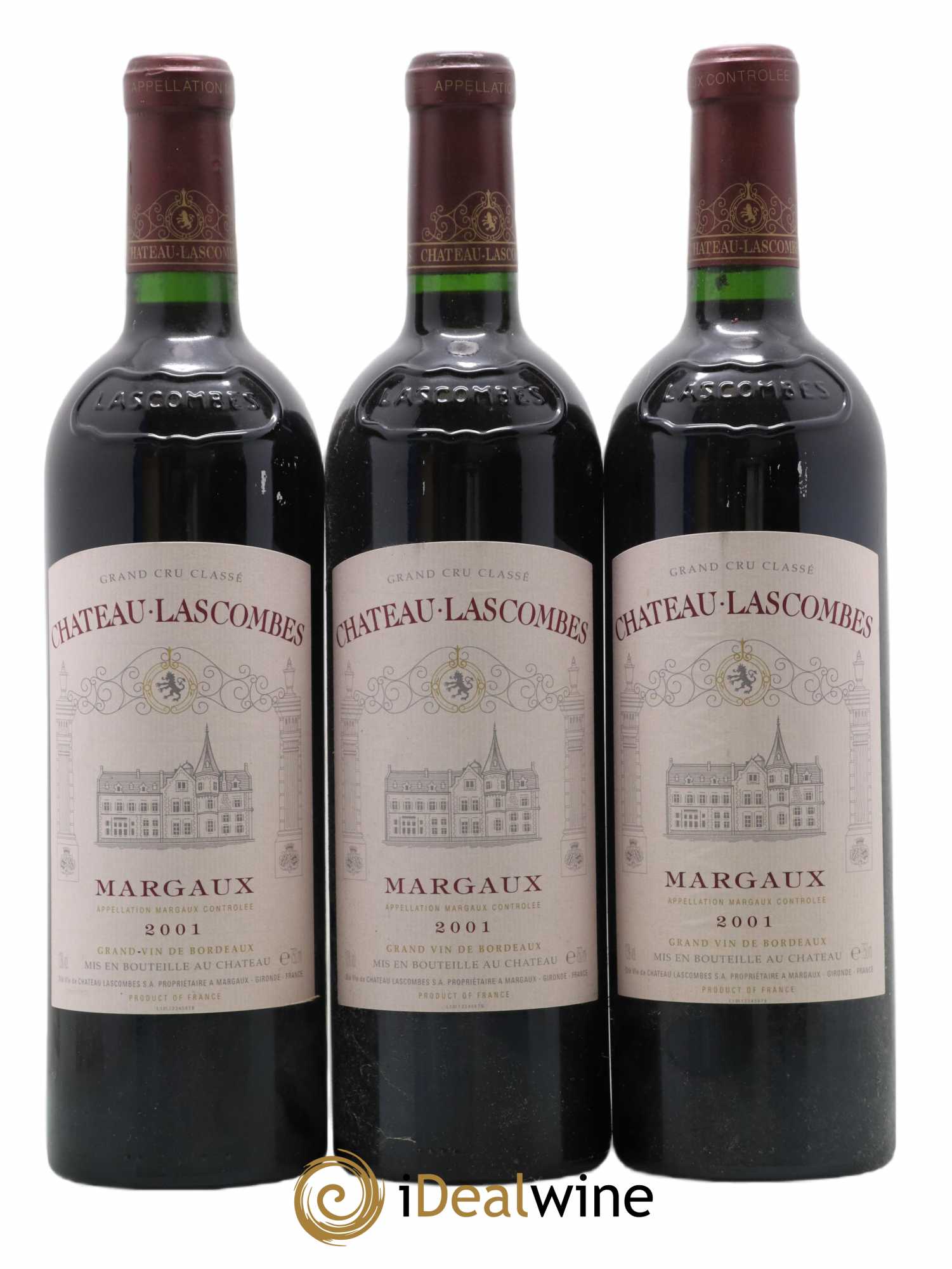 Château Lascombes 2ème Grand Cru Classé 2001 - Lot de 3 bouteilles - 0