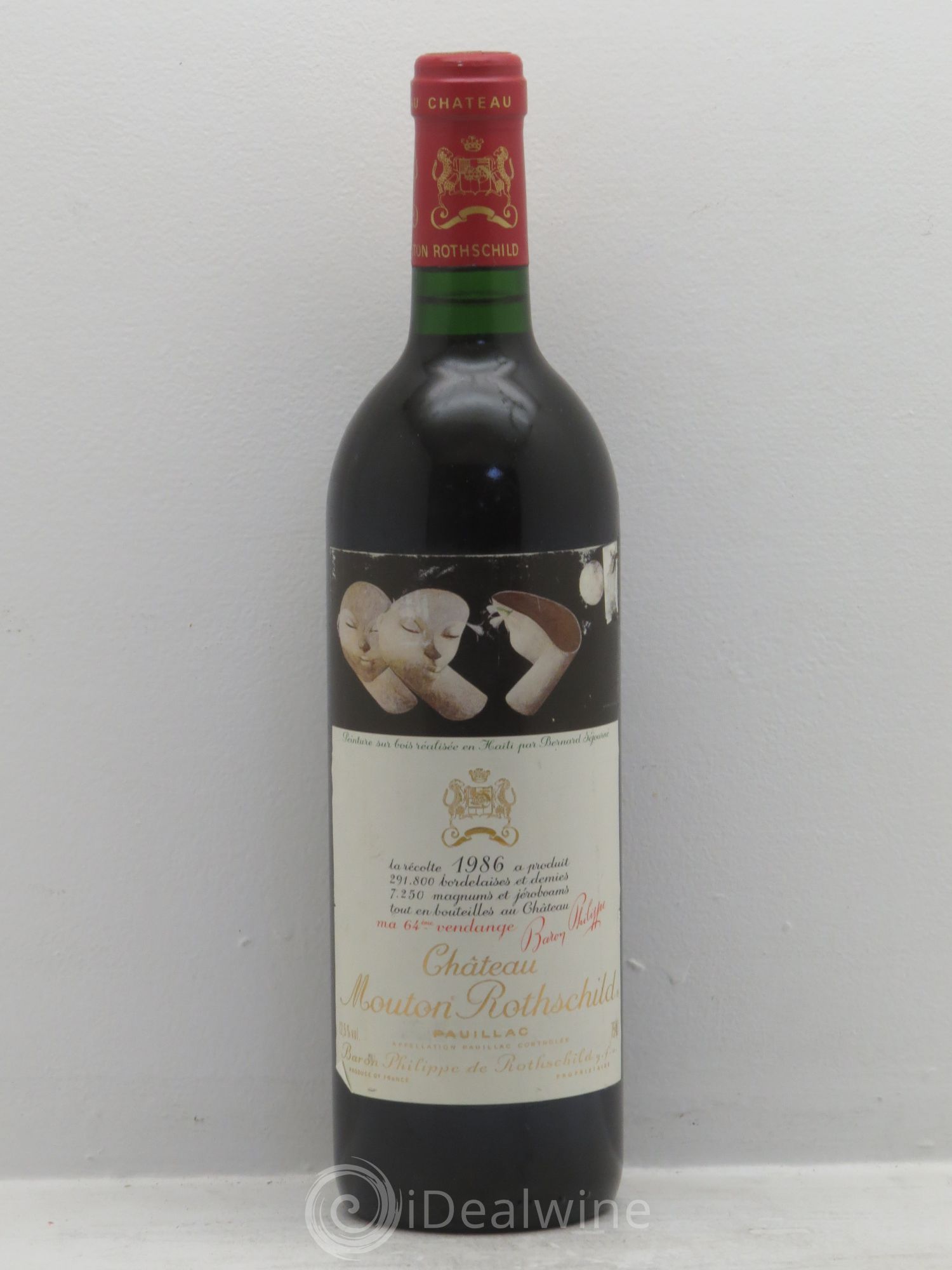 Château Mouton Rothschild 1er Grand Cru Classé 1986 - Lot de 1 bouteille - 0