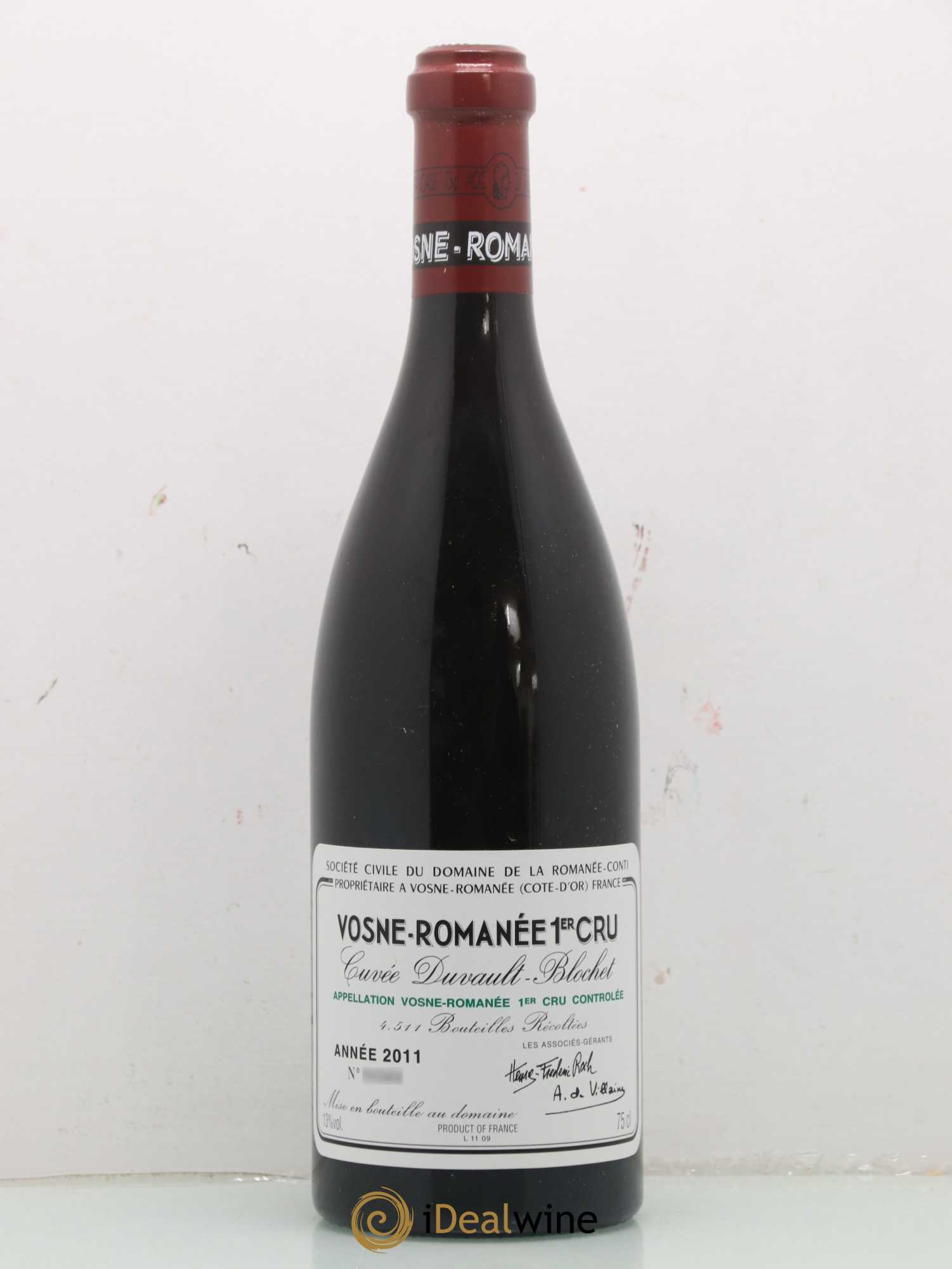 Vosne-Romanée 1er Cru Cuvée Duvault Blochet Domaine de la Romanée-Conti 2011 - Lotto di 1 bottiglia - 0