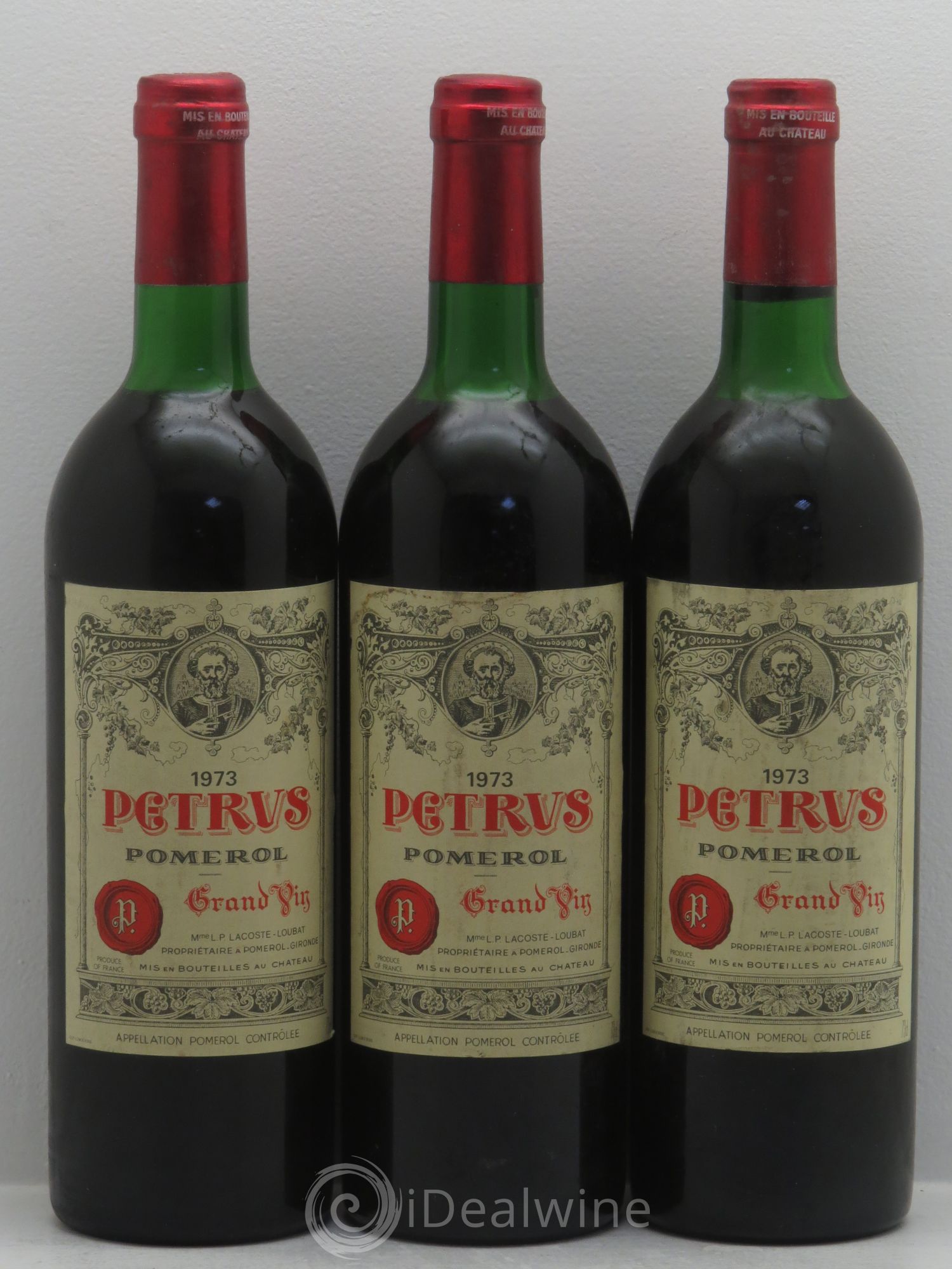 Petrus 1973 - Lot de 3 bouteilles - 0
