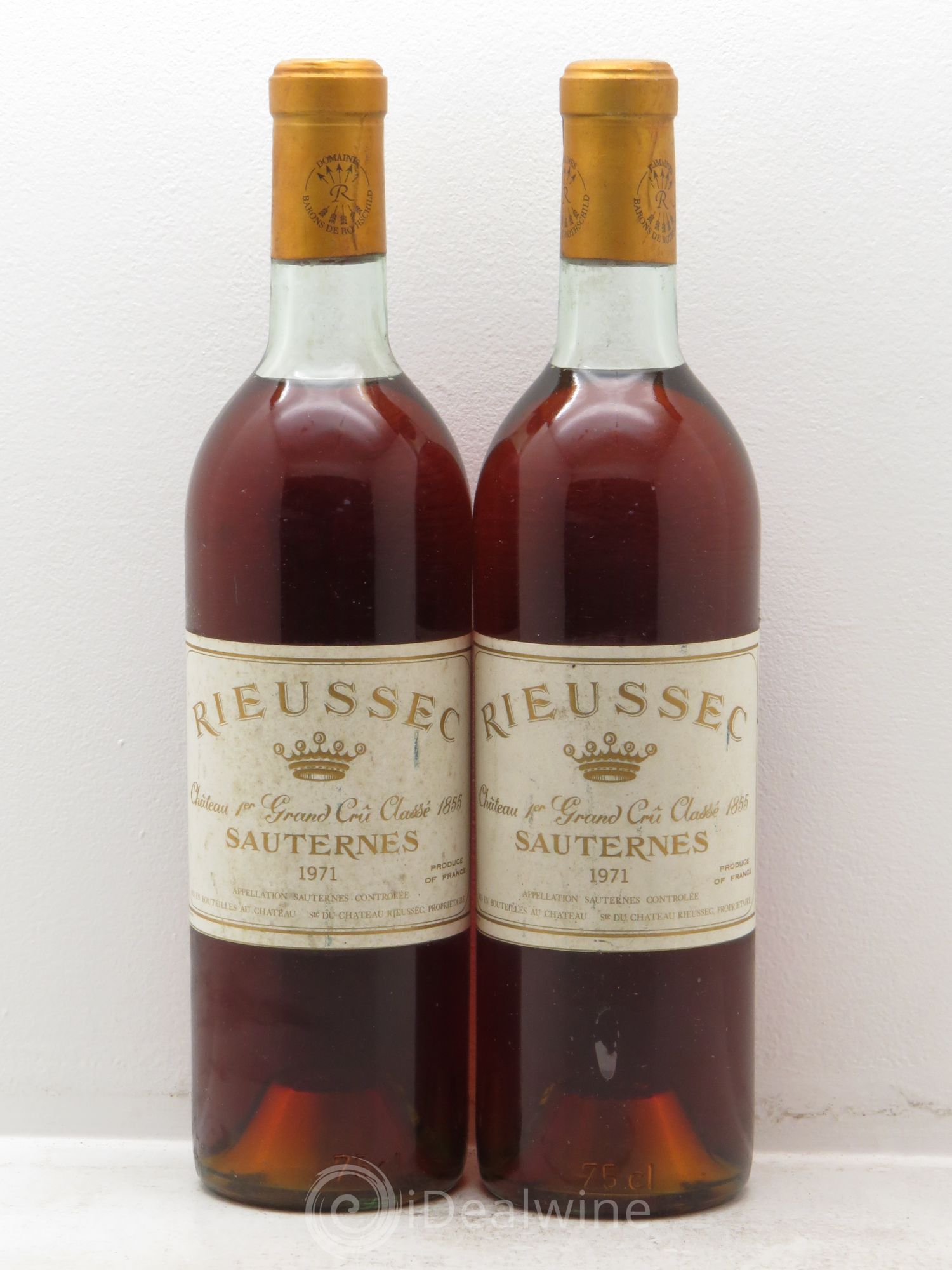 Château Rieussec 1er Grand Cru Classé 1971 - Lotto di 2 bottiglie - 0