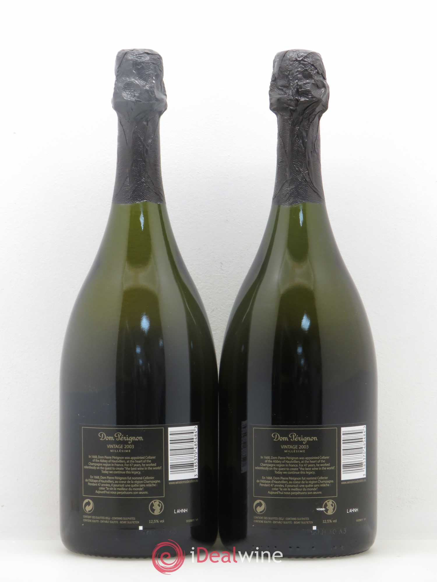 Brut Dom Pérignon 2003 - Lot de 2 bouteilles - 1
