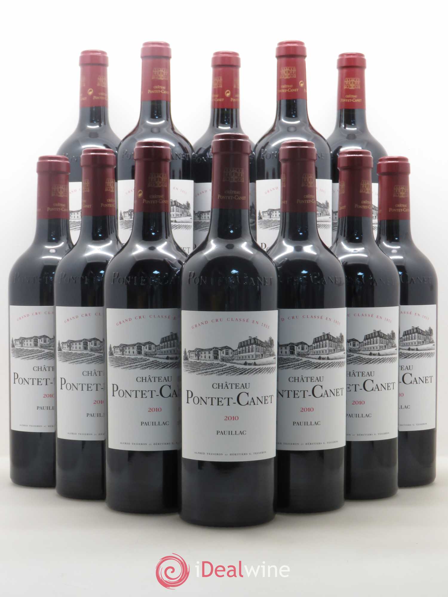 Château Pontet Canet 5ème Grand Cru Classé 2010 - Lot de 12 bouteilles - 0