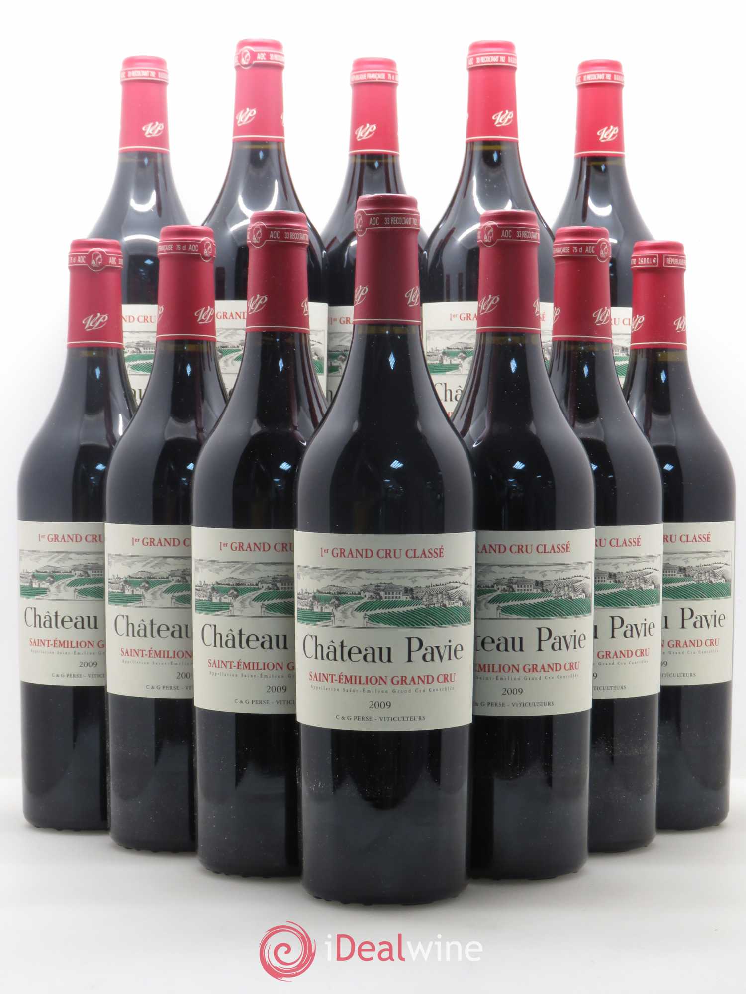 Château Pavie 1er Grand Cru Classé A 2009 - Lot de 12 bouteilles - 0