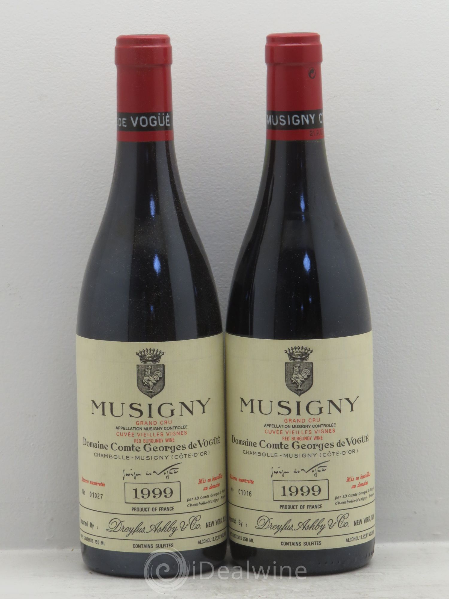 Musigny Grand Cru Cuvée Vieilles Vignes Comte Georges de Vogüé Vieilles Vignes 1999 - Lot de 2 bouteilles - 0