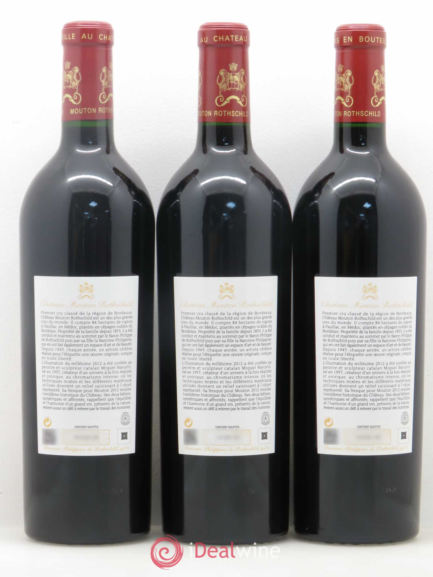 Château Mouton Rothschild 1er Grand Cru Classé 2012 - Lot de 6 bouteilles - 2