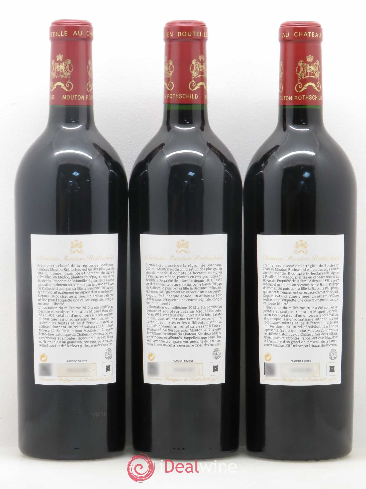 Château Mouton Rothschild 1er Grand Cru Classé 2012 - Lot de 6 bouteilles - 4