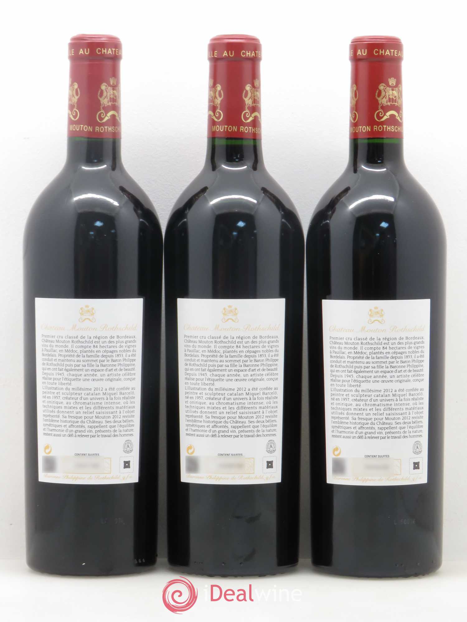 Château Mouton Rothschild 1er Grand Cru Classé 2012 - Lot de 6 bouteilles - 2
