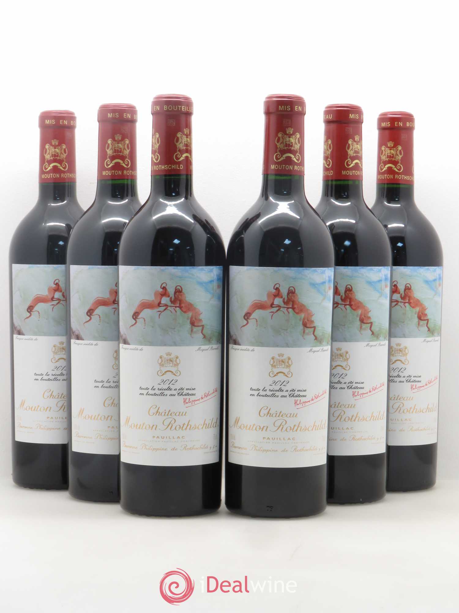 Château Mouton Rothschild 1er Grand Cru Classé 2012 - Lot de 6 bouteilles - 0