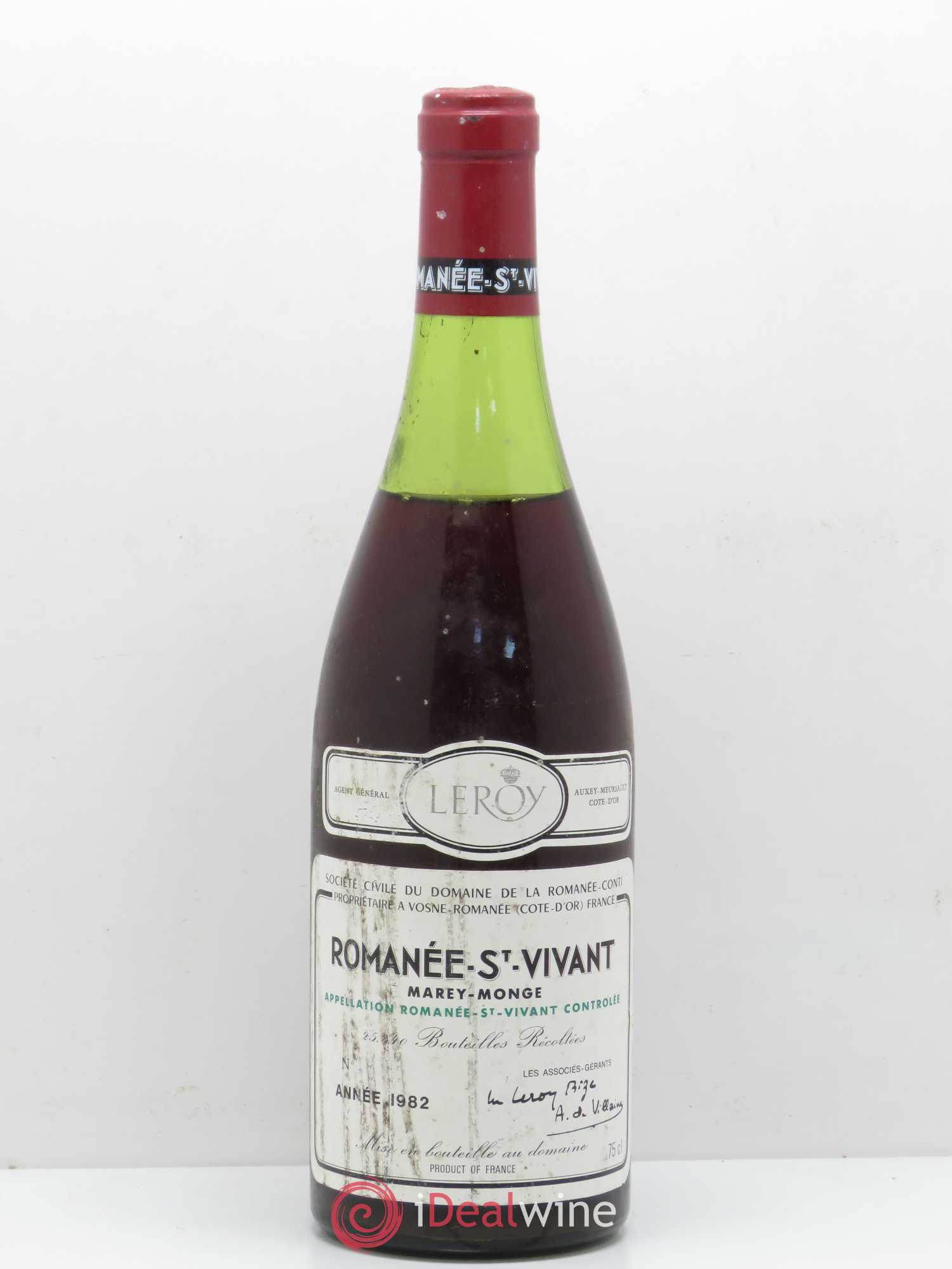 Romanée-Saint-Vivant Grand Cru Domaine de la Romanée-Conti 1982 - Lot de 1 bouteille - 0