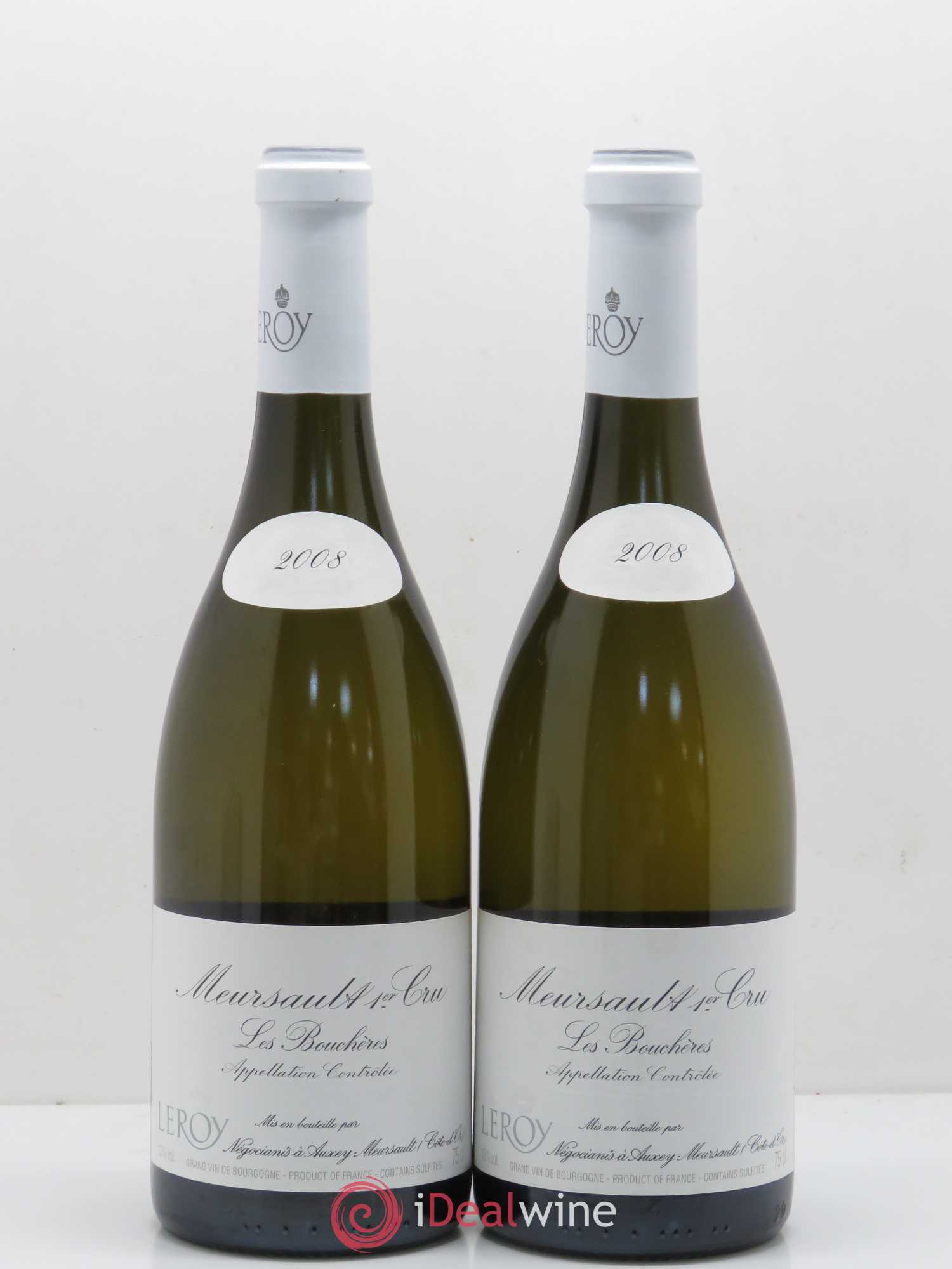 Meursault 1er Cru Les Bouchères Leroy SA 2008 - Lot de 2 bouteilles - 0