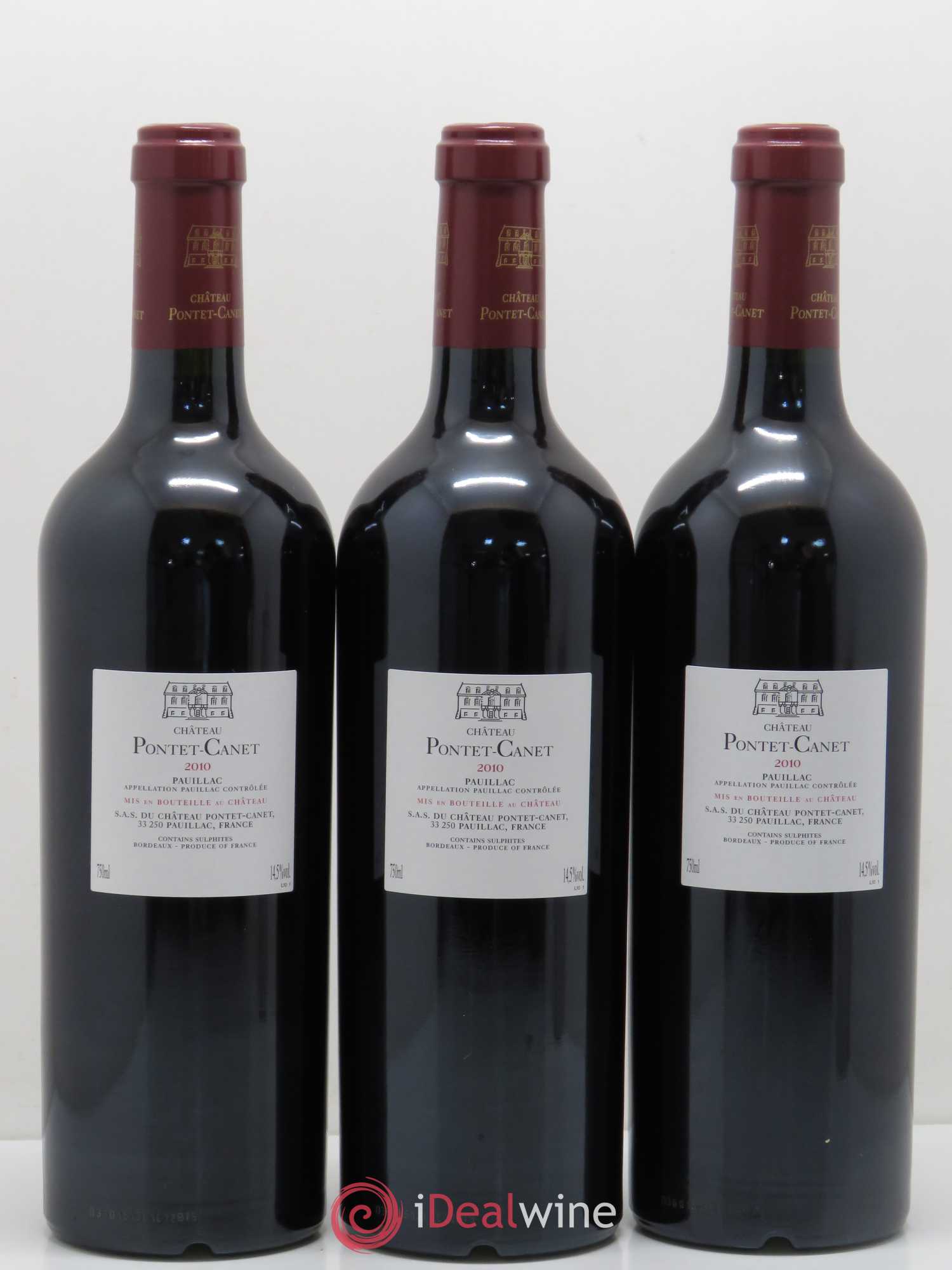 Château Pontet Canet 5ème Grand Cru Classé 2010 - Lot de 12 bouteilles - 6