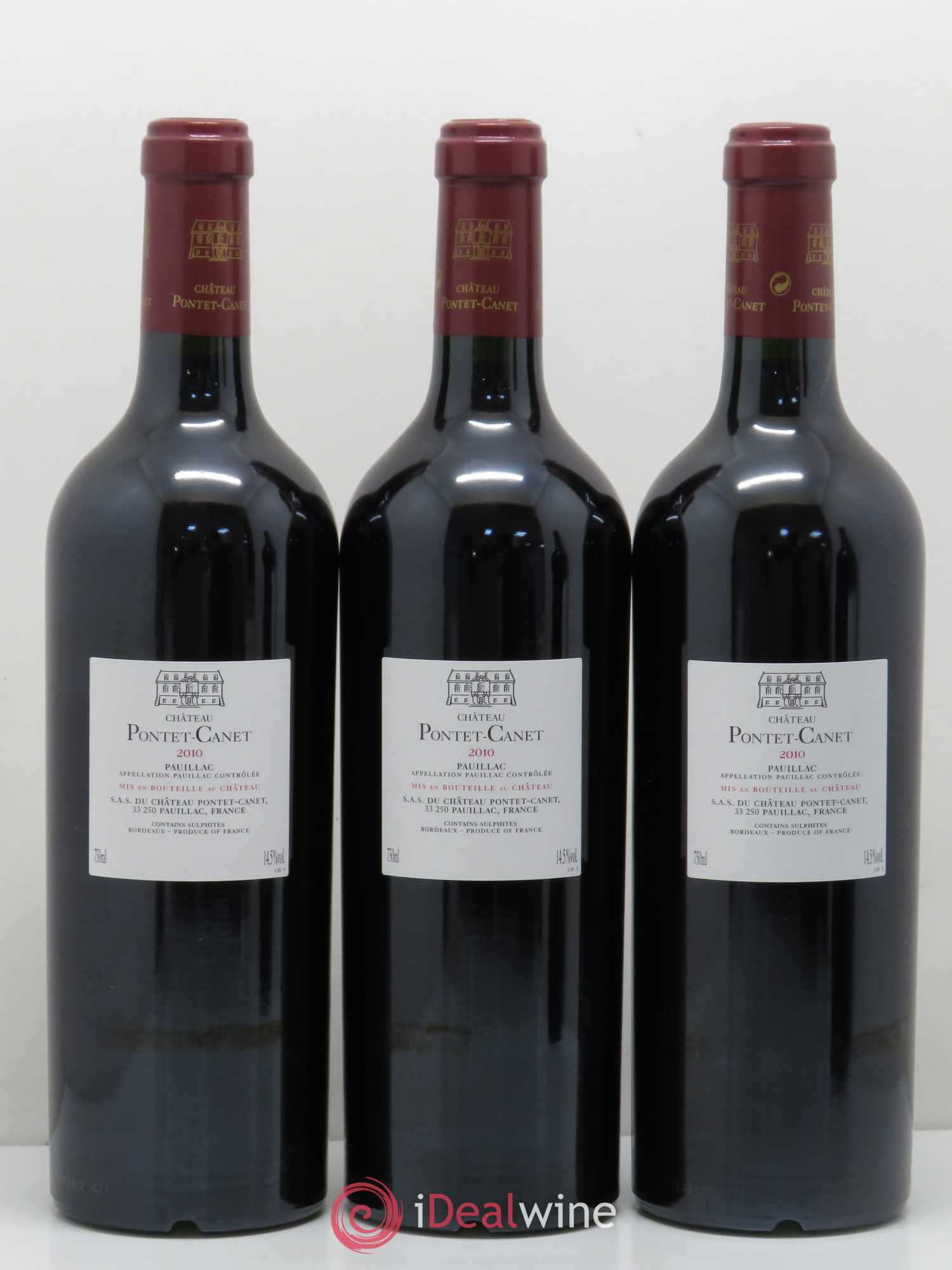 Château Pontet Canet 5ème Grand Cru Classé 2010 - Lot de 12 bouteilles - 6