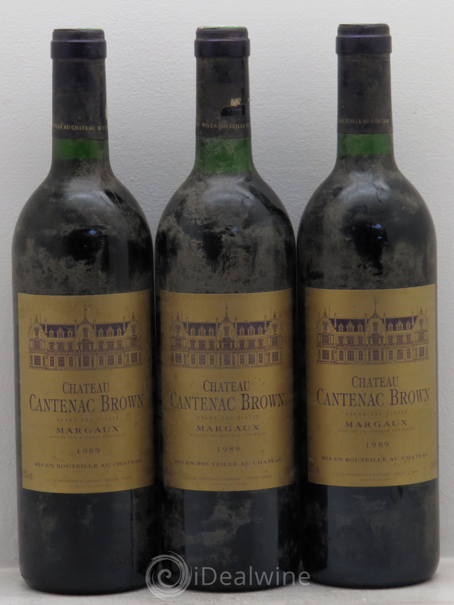 Château Cantenac Brown 3ème Grand Cru Classé 1989 - Lot de 3 bouteilles - 0