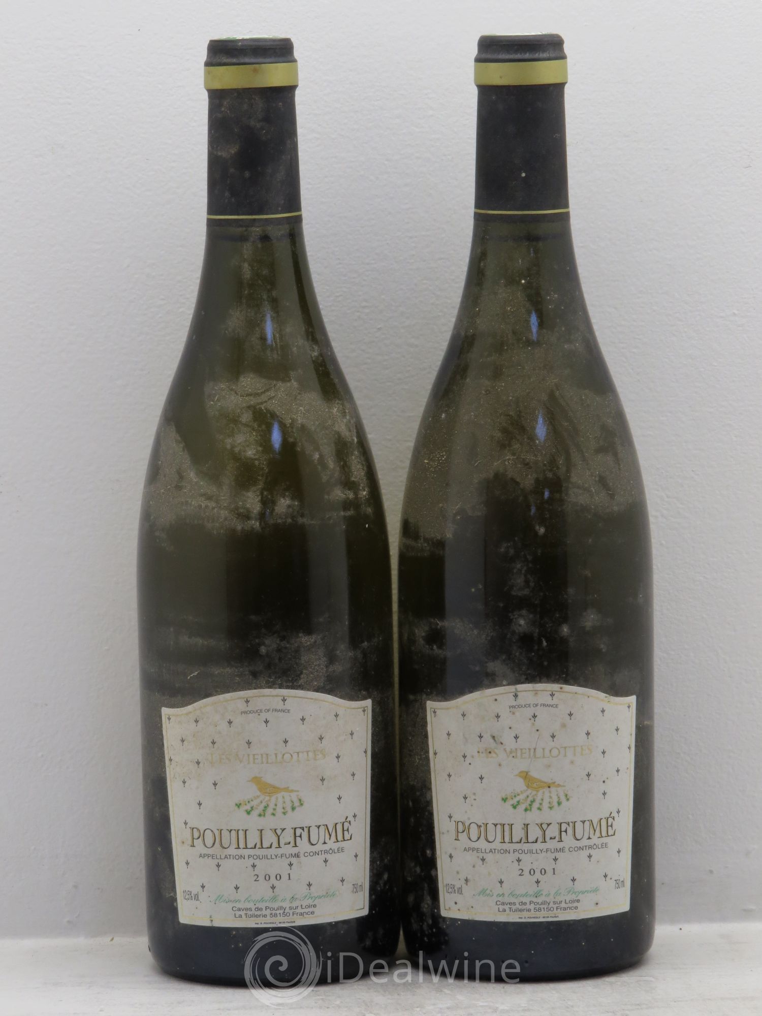 Pouilly-Fumé Les vieillottes Caves de Pouilly sur Loire 2001 - Posten von 2 Flaschen - 0