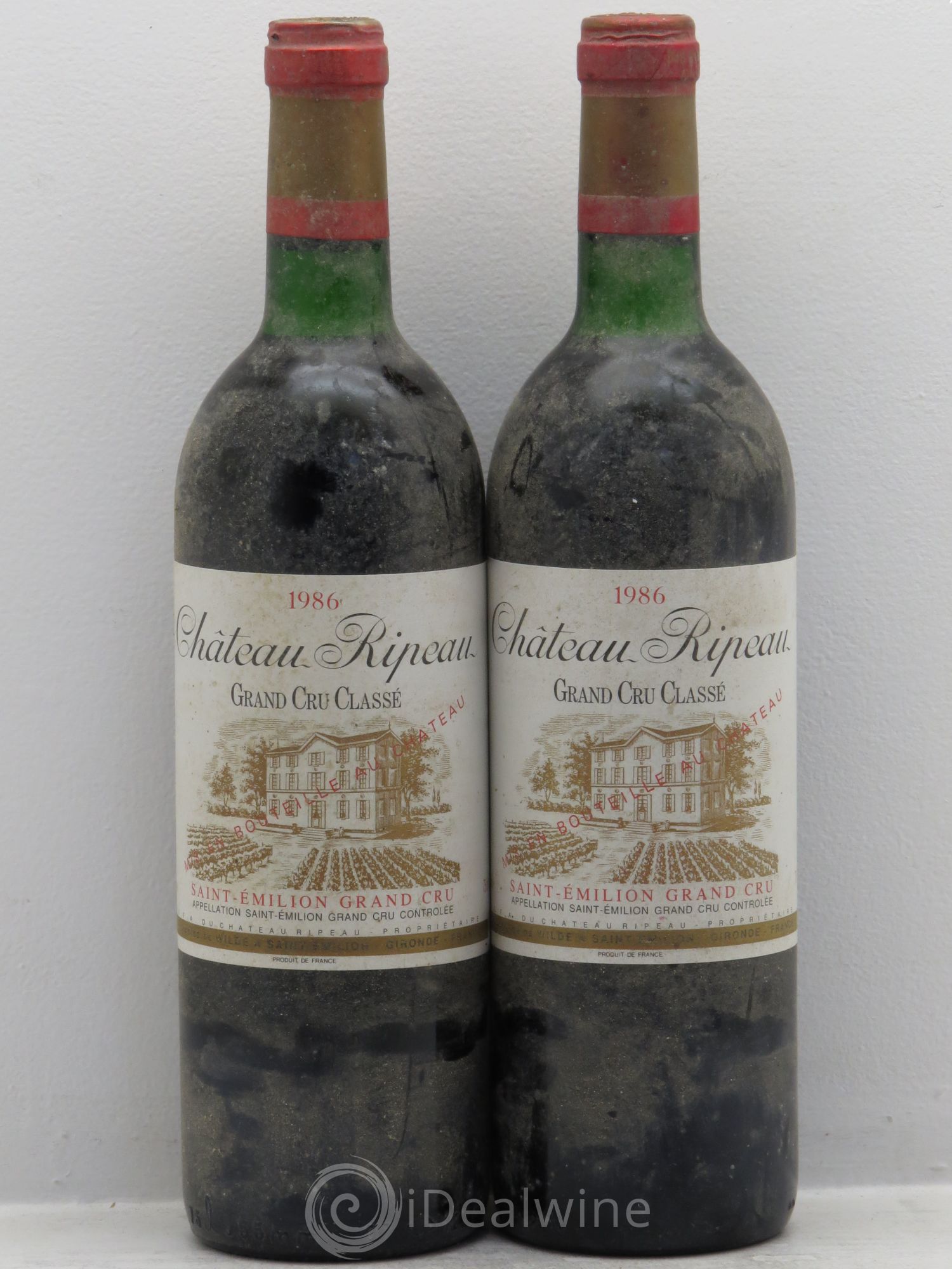 Château Ripeau Grand Cru Classé 1986 - Lot de 2 bouteilles - 0