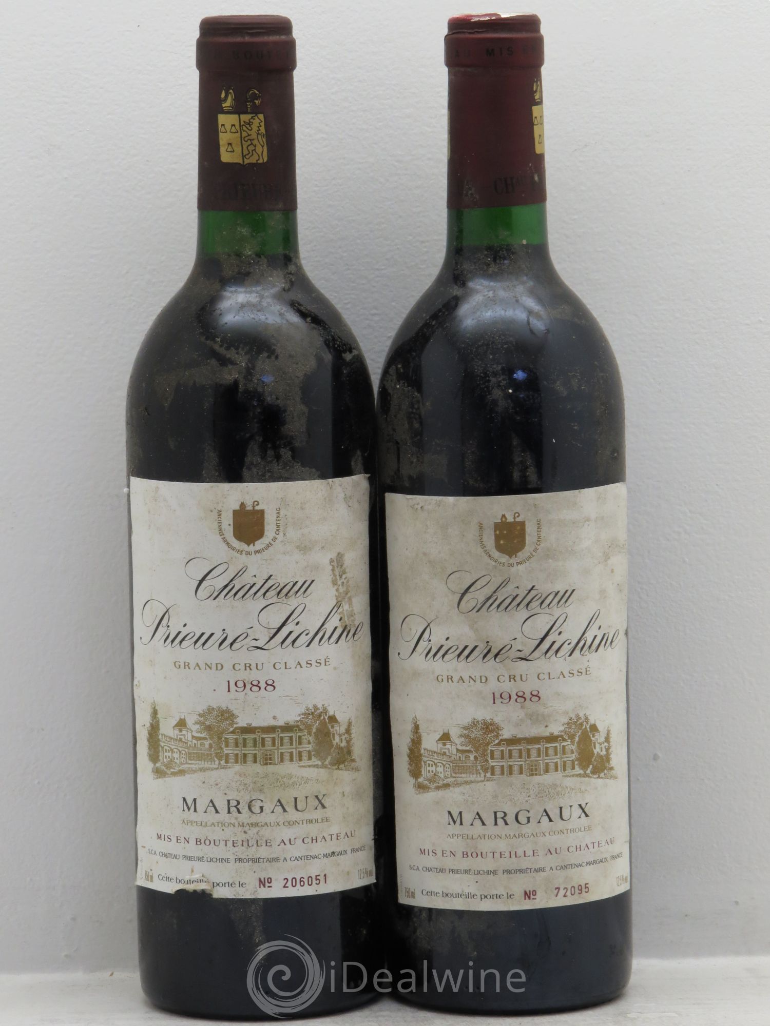 Château Prieuré Lichine 4ème Grand Cru Classé 1988 - Lot de 2 bouteilles - 0