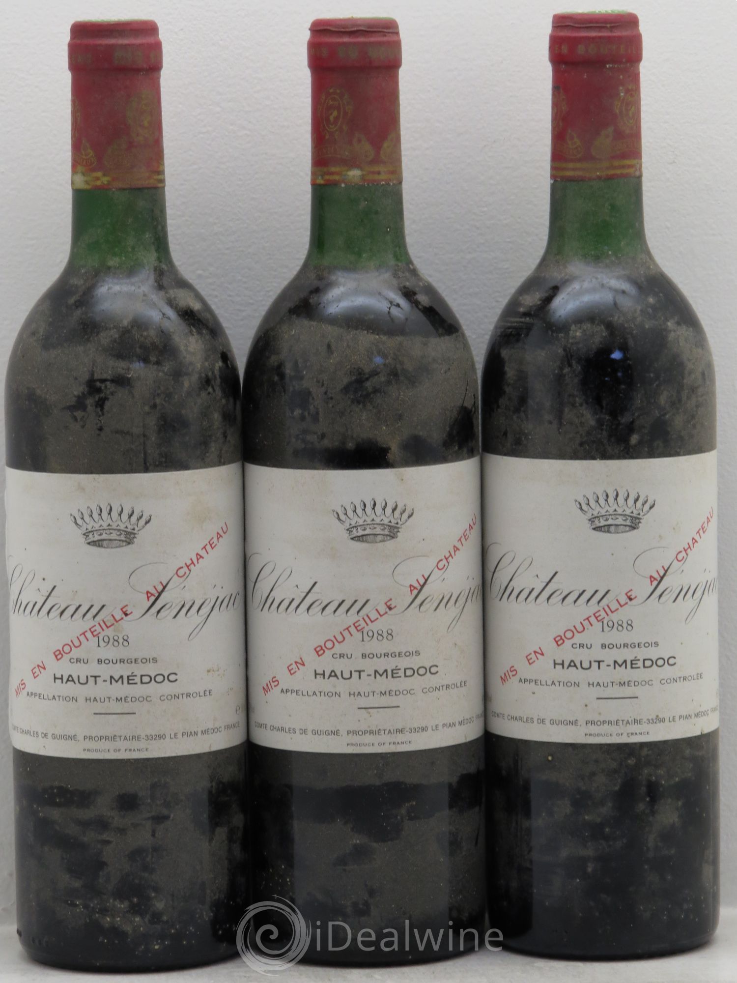 Château Sénejac Cru Bourgeois (sans prix de réserve) 1988 - Lot de 3 bouteilles - 0