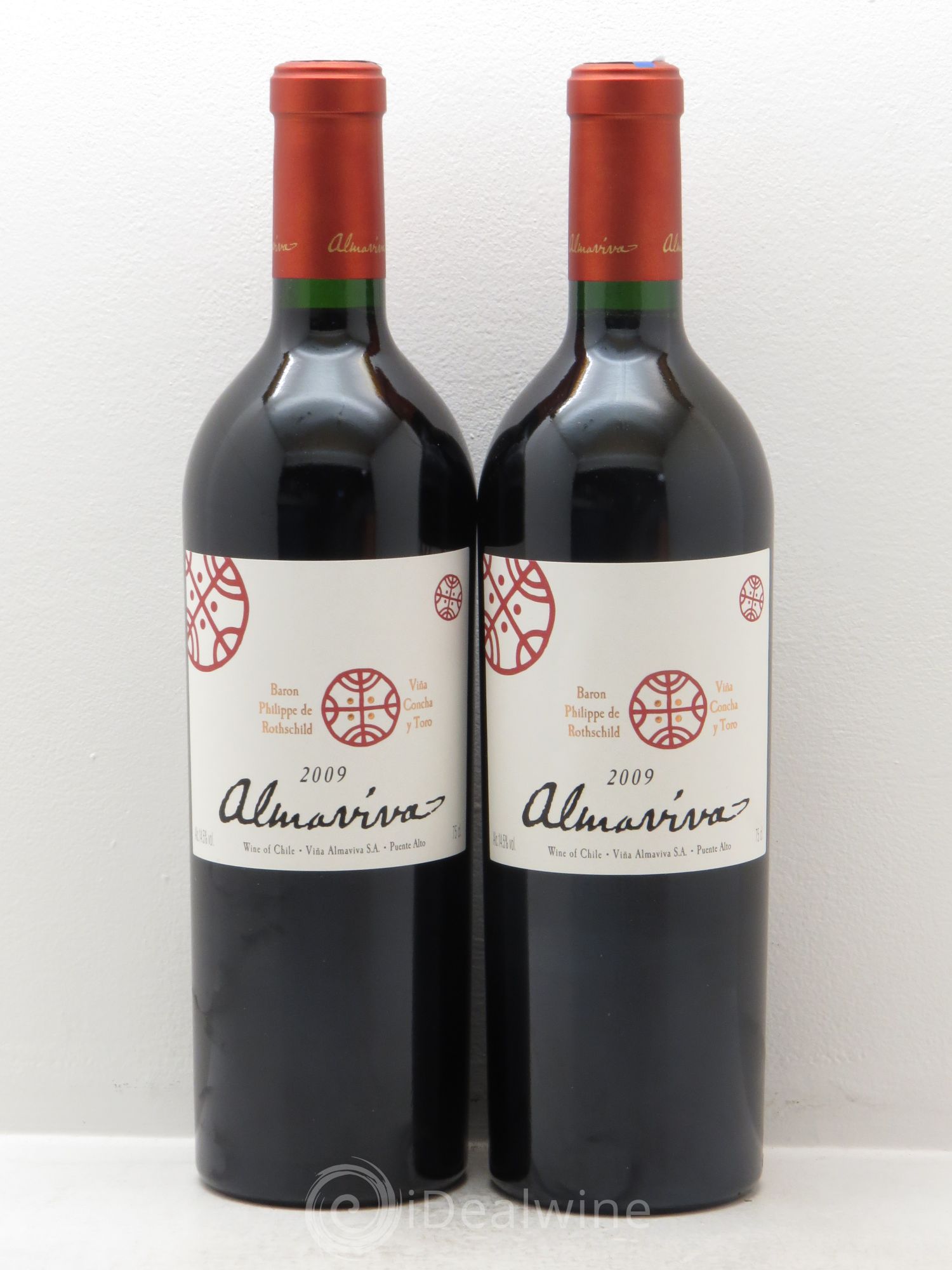 Chili Almaviva Baron P. de Rothschild Concha y Toro imported by LD Vins SAS 2009 - Lot de 2 bouteilles - 0