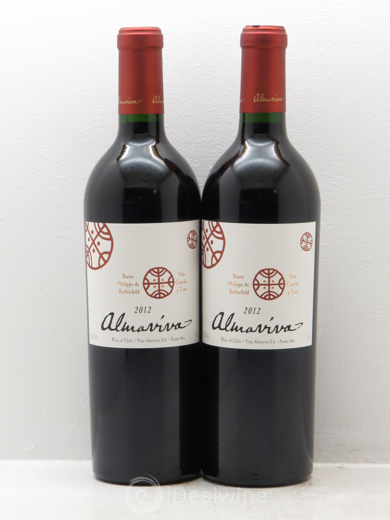 Chili Almaviva Baron P. de Rothschild Concha y Toro 2012 - Lot de 2 bouteilles - 0