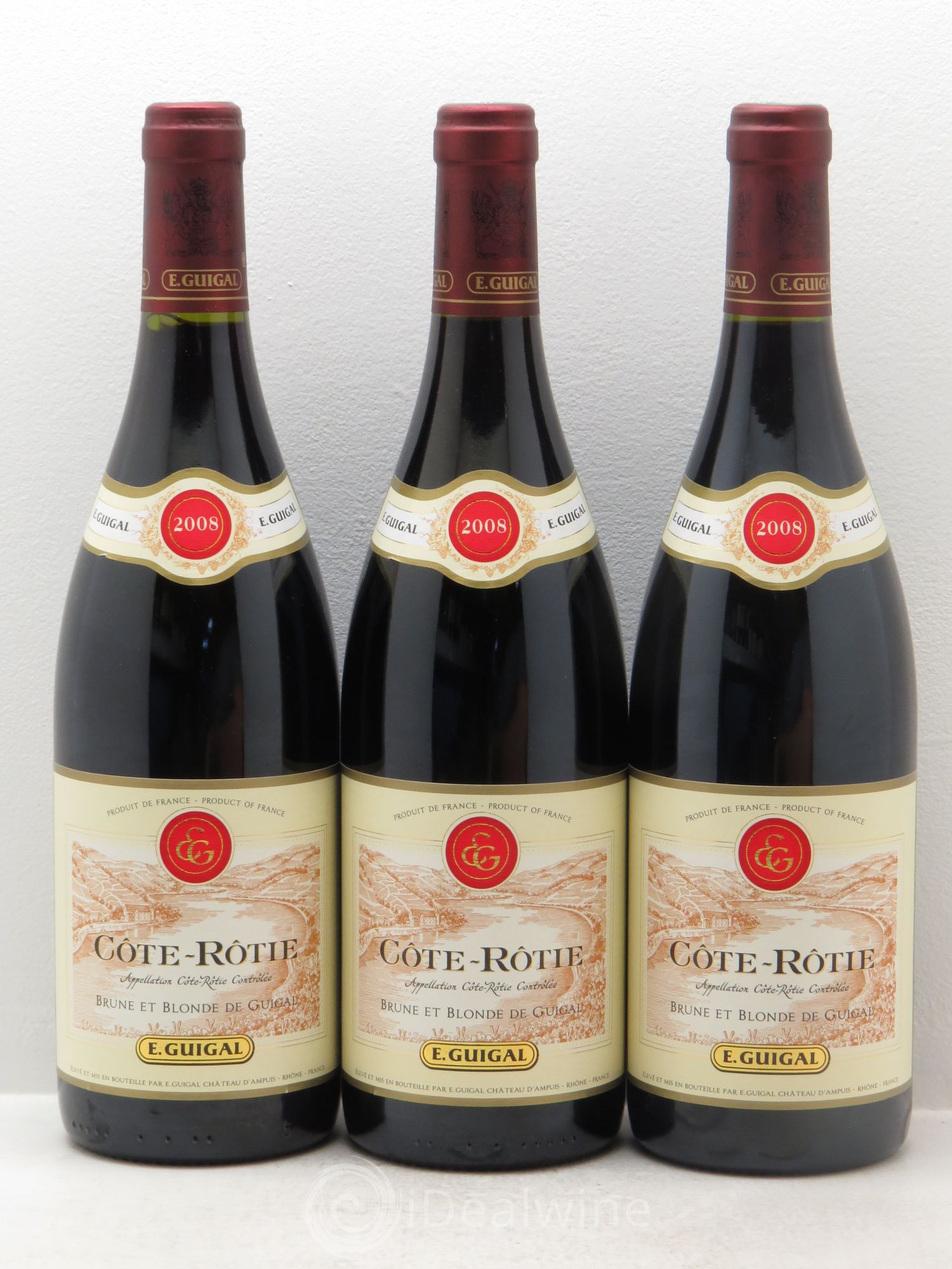 Côte-Rôtie Côtes Brune et Blonde Guigal 2008 - Lot de 3 bouteilles - 0
