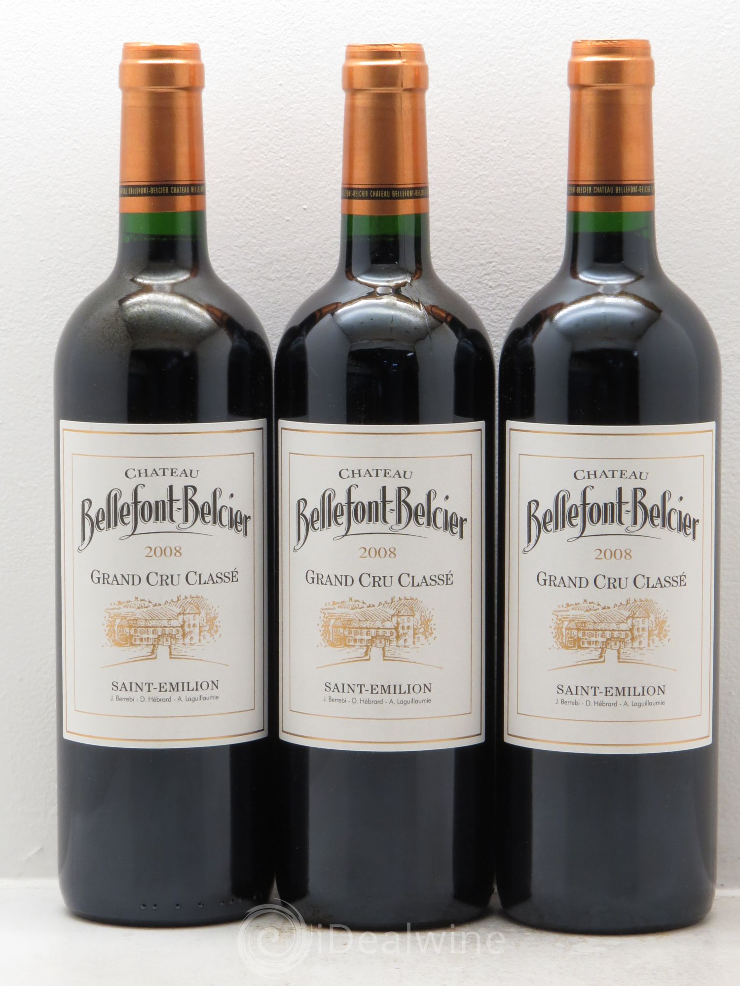Château Bellefont-Belcier Grand Cru Classé 2008 - Lot de 3 bouteilles - 0