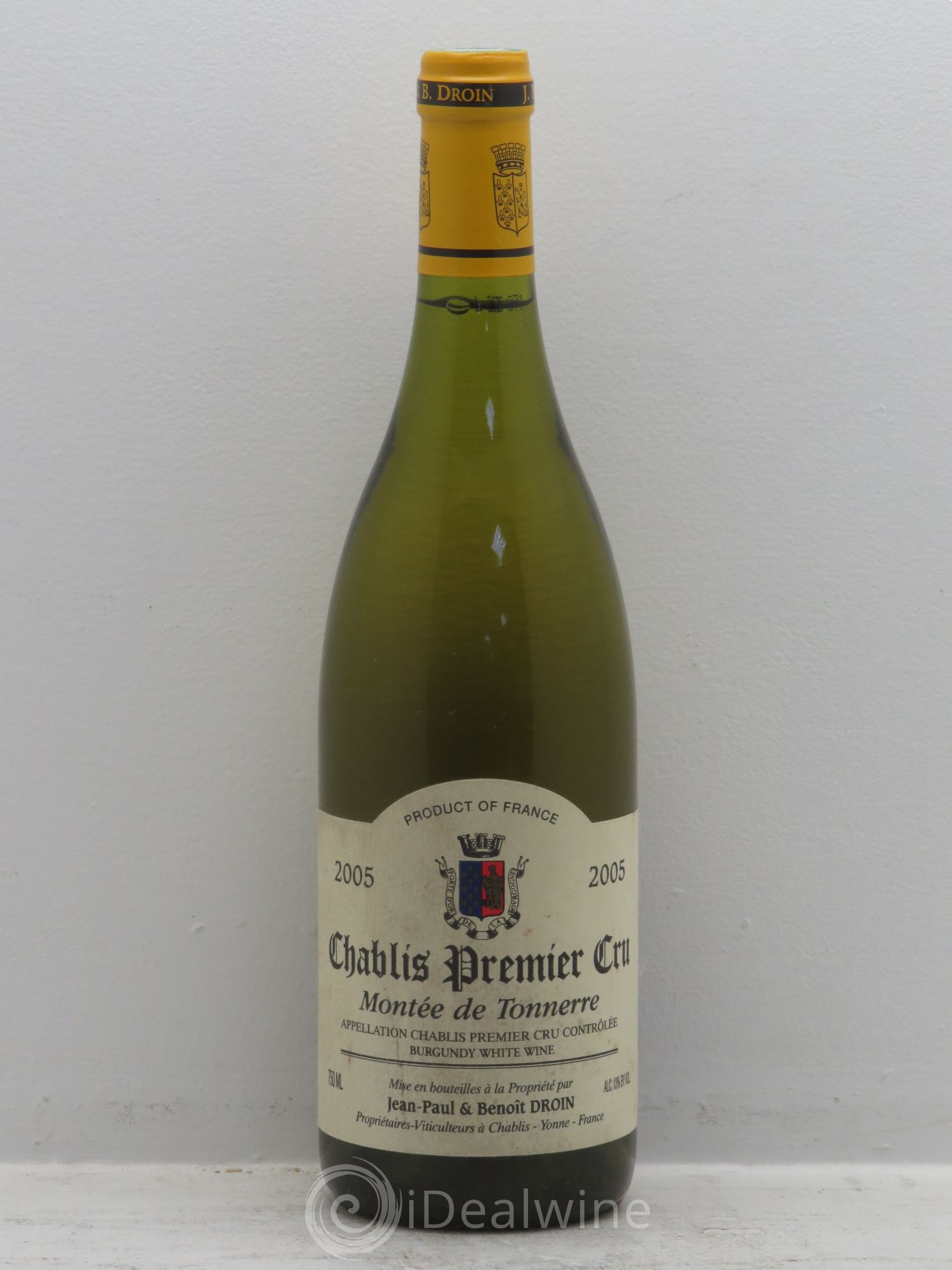 Chablis 1er Cru Montée de Tonnerre Jean-Paul & Benoît Droin (Domaine) 2005 - Posten von 1 Flasche - 0