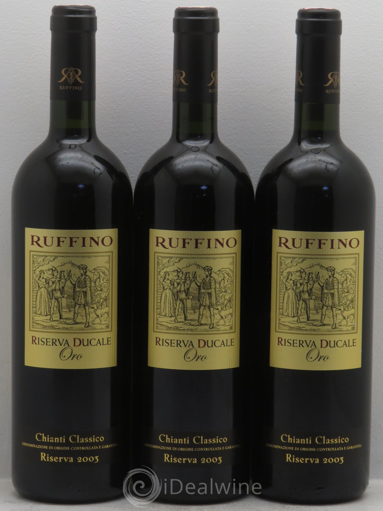 Chianti Classico DOCG Ruffino Riserva ducale oro 2003 - Lot of 3 bottles - 0