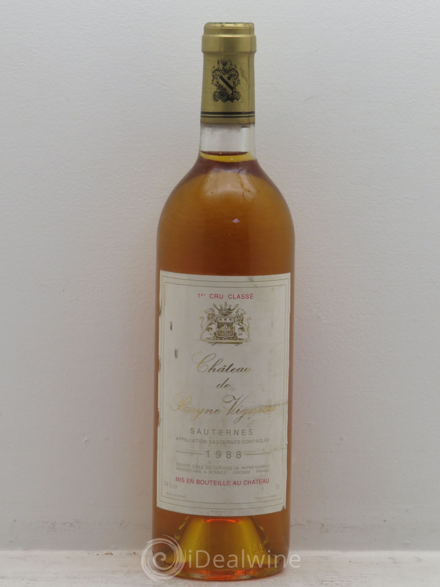Château de Rayne Vigneau 1er Grand Cru Classé 1988 - Lotto di 1 bottiglia - 0