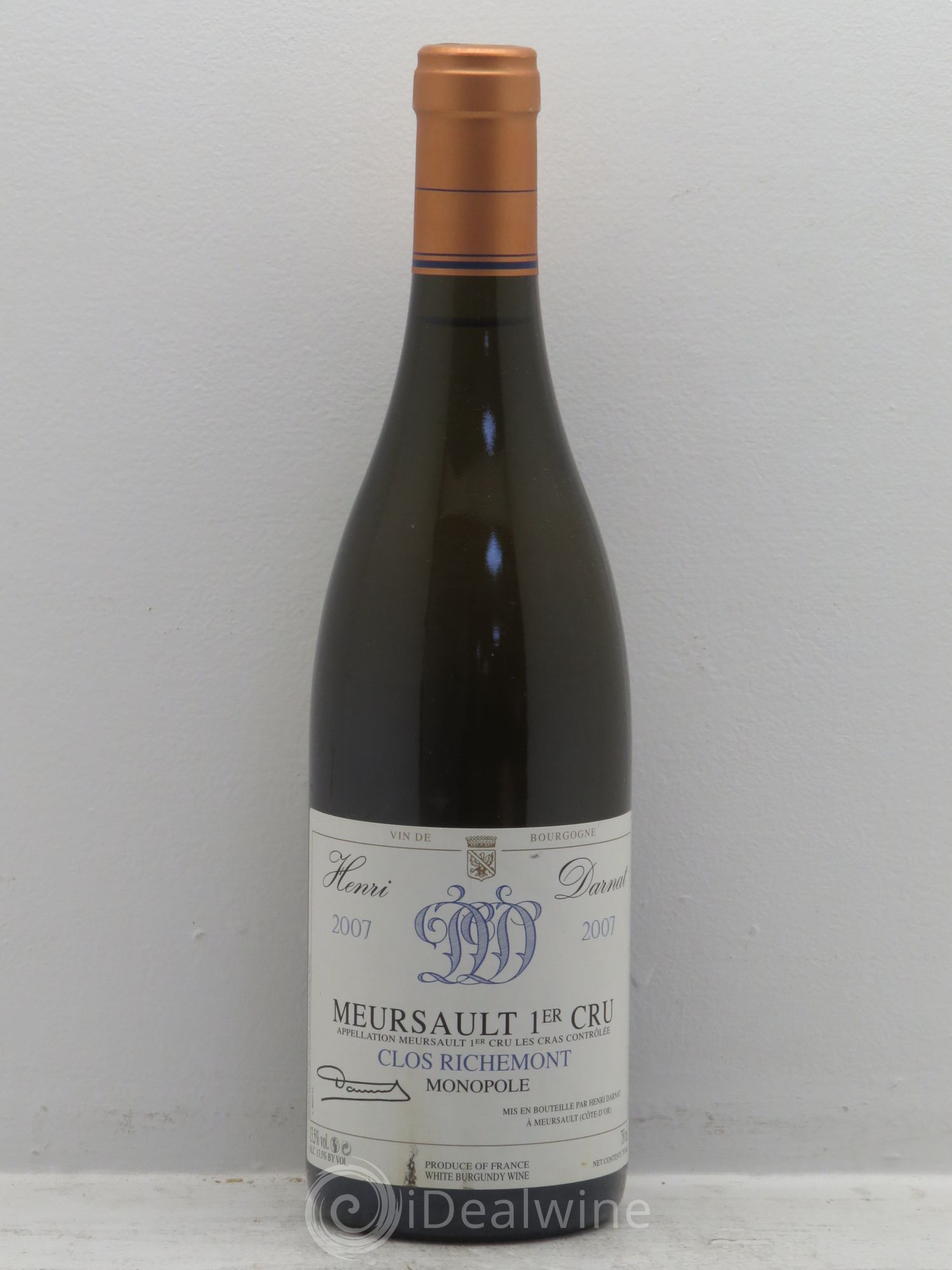 Meursault 1er Cru Clos Richemont Henri Darnat 2007 - Lot de 1 bouteille - 0