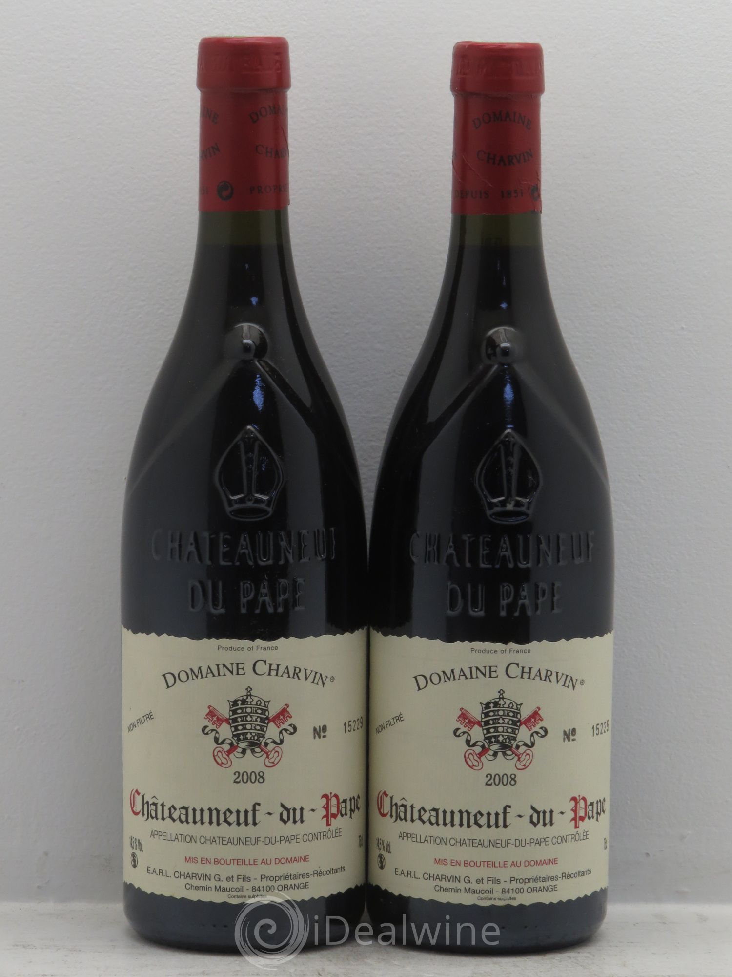 Châteauneuf-du-Pape Charvin (Domaine) 2008 - Lot de 2 bouteilles - 0
