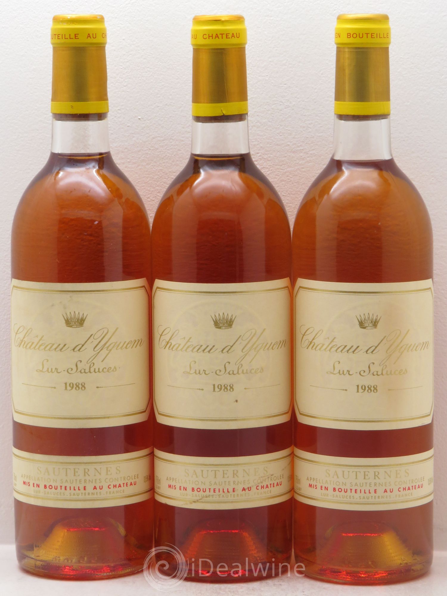 Château d' Yquem 1er Cru Classé Supérieur 1988 - Lotto di 3 bottiglie - 0
