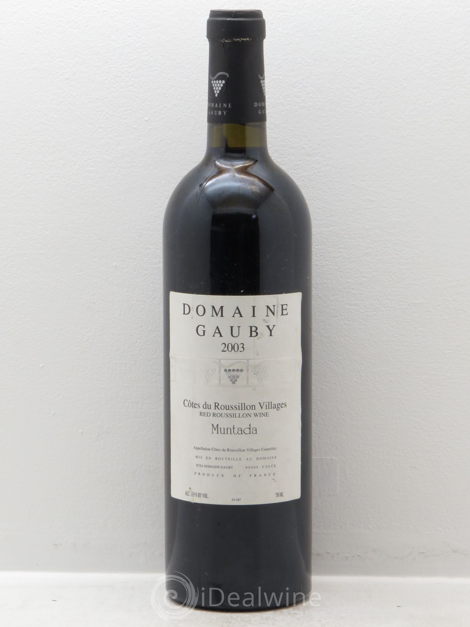 Côtes Catalanes (anciennement Côtes du Roussillon Villages) La Muntada Gauby (Domaine) 2003 - Lot de 1 bouteille - 0